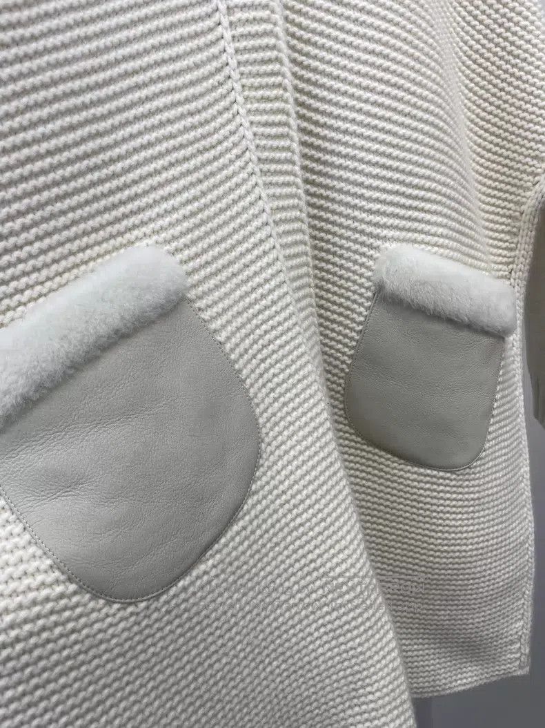 Loro Piana Loro Piana Shearling fur and cashmere knit jacket. Size XS / US 0-2 / IT 36-38 - 4 Thumbnail