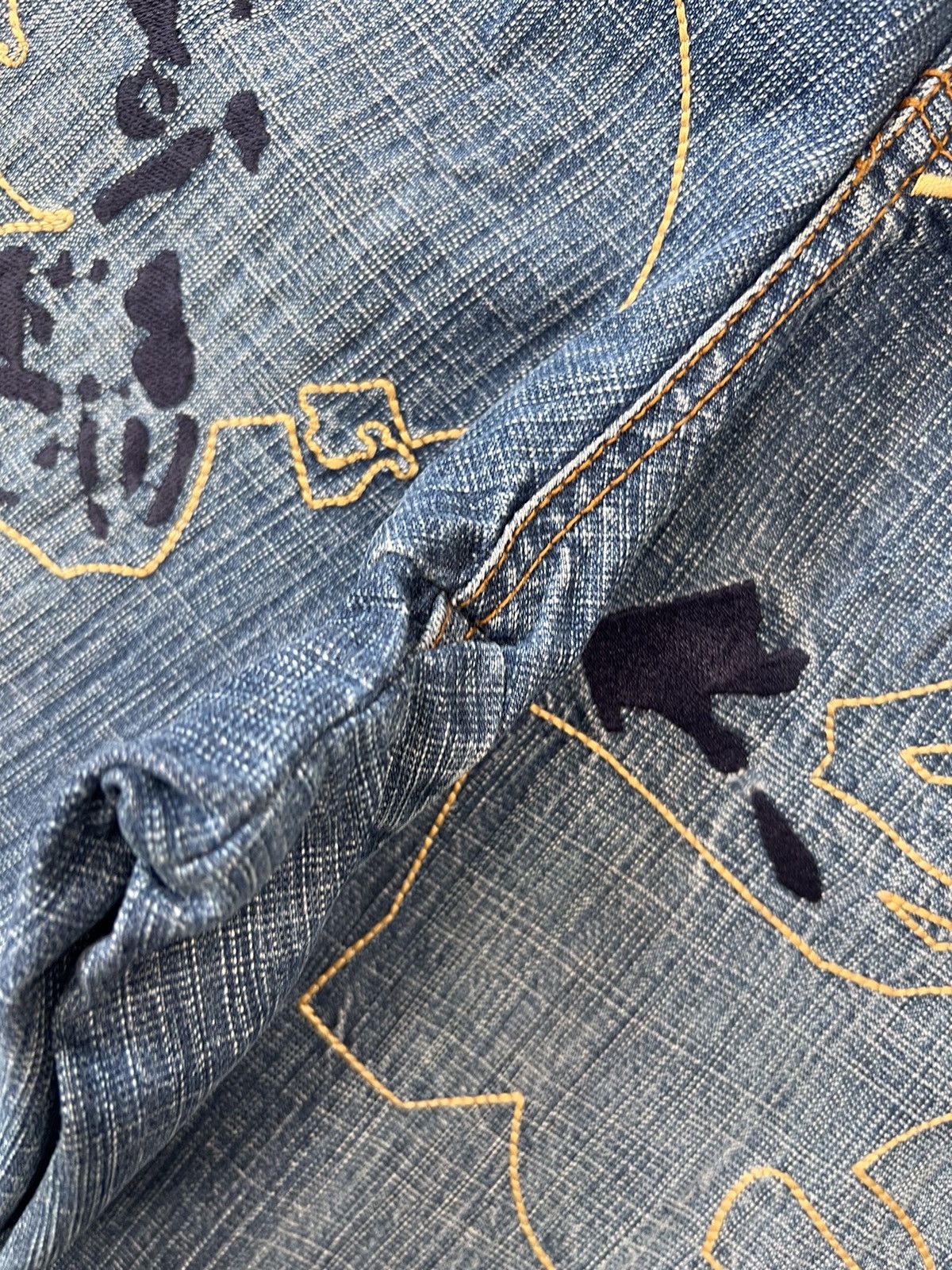Vintage Vintage Y2K crazy embroidered jort Size US 36 / EU 52 - 6 Thumbnail