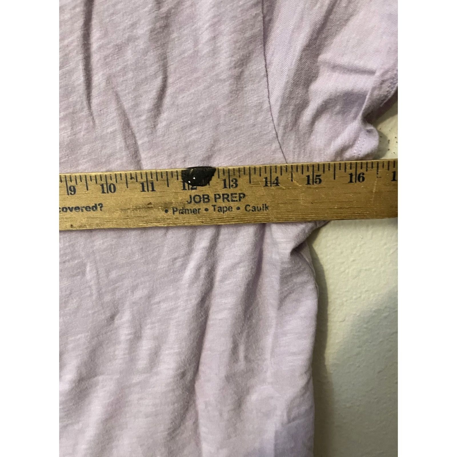 Old Navy Old Navy Everywear Shirt Womens SP Purple Solid Cotton V Neck Short Sleeve Size S / US 4 / IT 40 - 5 Thumbnail