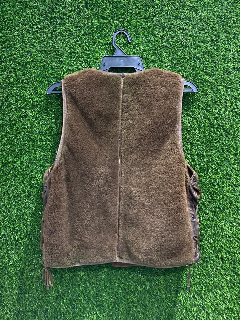 Vintage Vintage Shearling Spanish Lamb Leather Vest Size US M / EU 48-50 / 2 - 9 Thumbnail