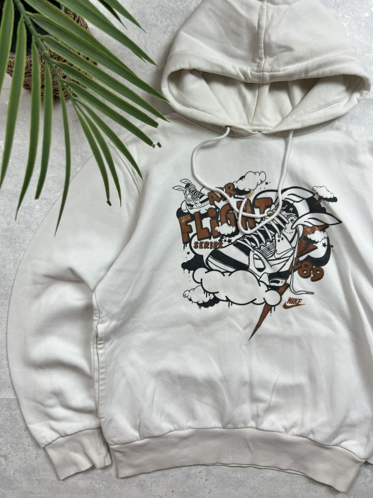 Nike 00s Nike Air Flight Vintage Y2K Oversized Retro Hoodie Size US S / EU 44-46 / 1 - 2 Thumbnail