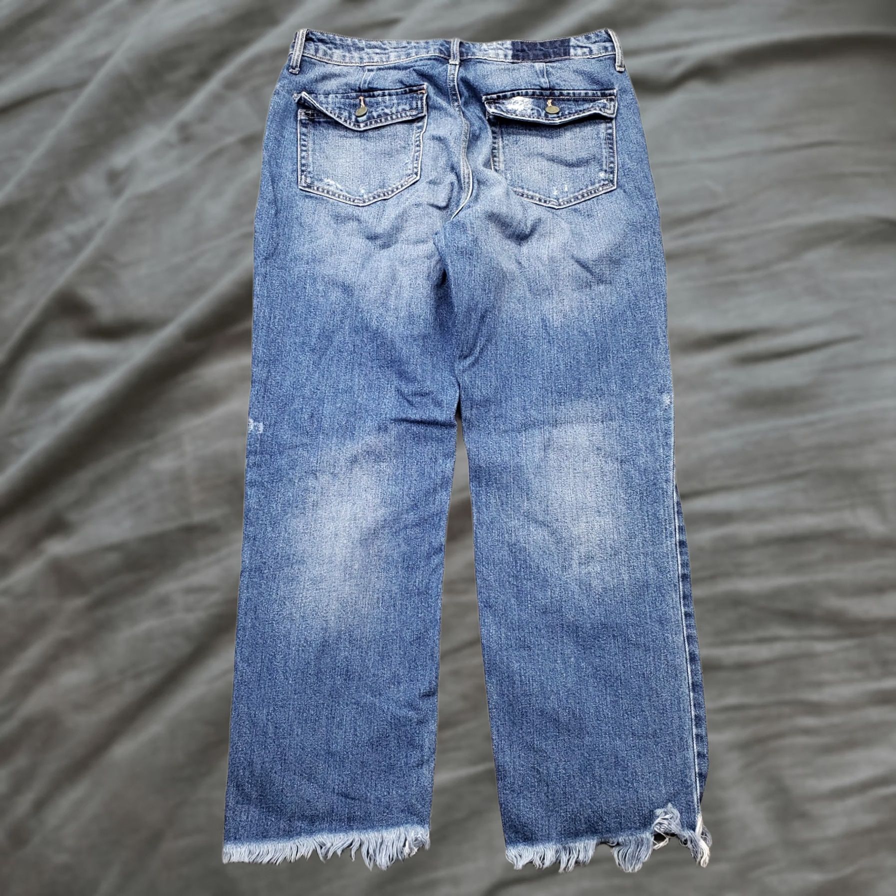 Vintage Hidden Jeans Womens 30 Blue Denim Medium Wash Straight Leg Distressed Raw Hem Jeans - Womens Size 30 Blue Denim Straight Leg Distressed Size 30" / US 8 / IT 44 - 1 Thumbnail