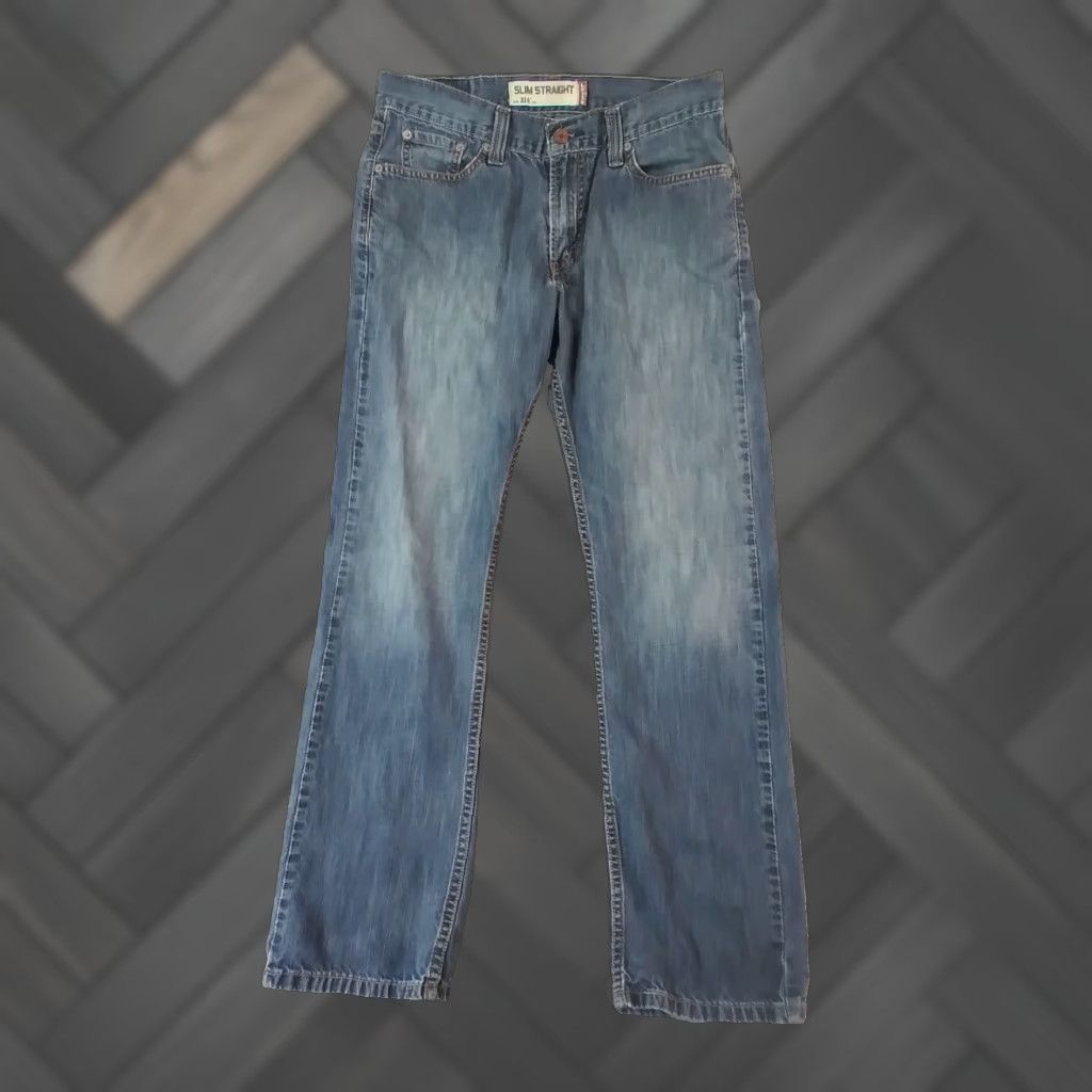 Levi's Mens Slim Straight 30x30 Blue Denim Jeans Retro American