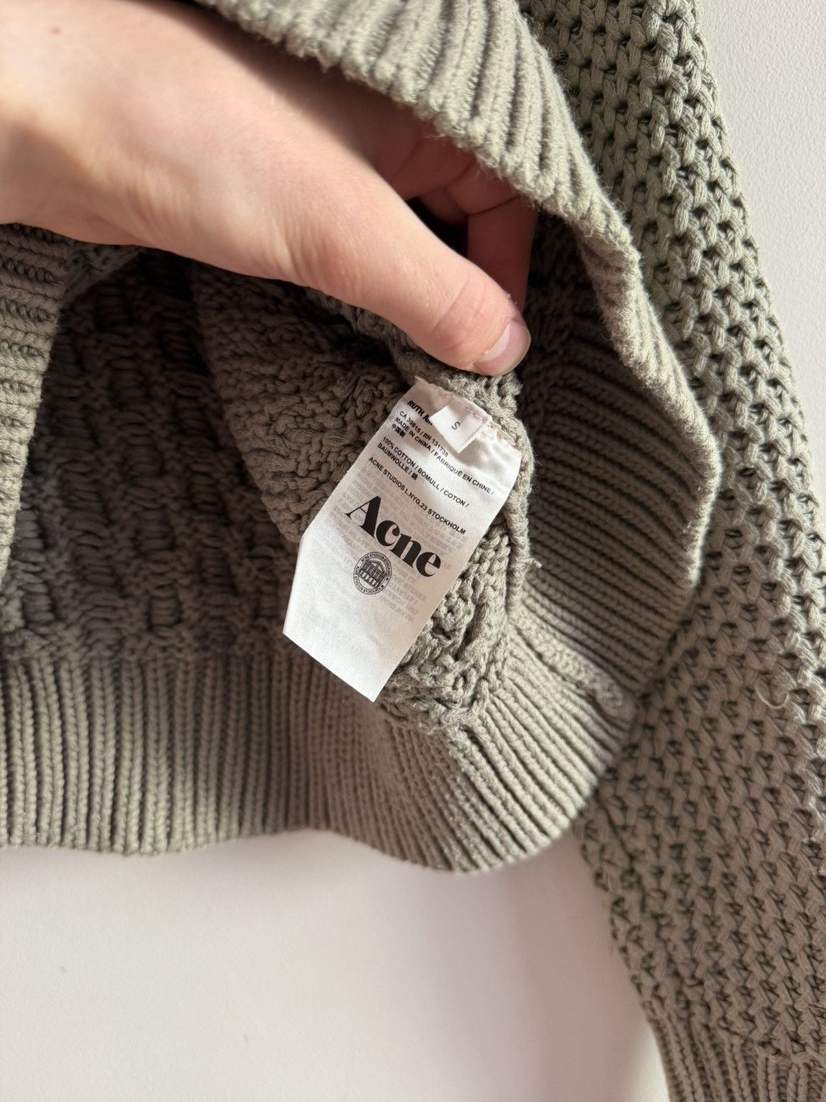 Acne Studios Acne Studios Chunky Cable Knit Cotton Sweater Size S / US 4 / IT 40 - 4 Thumbnail