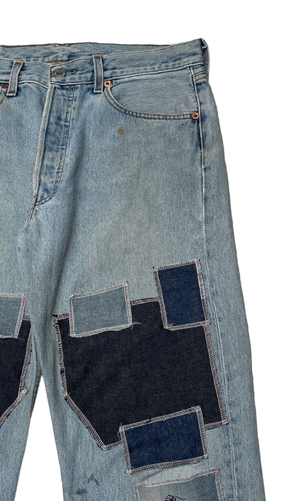 Levi's Vintage Brand Levi’s Made In Usa Patchwork Jeans 1990s Size US 30 / EU 46 - 5 Thumbnail