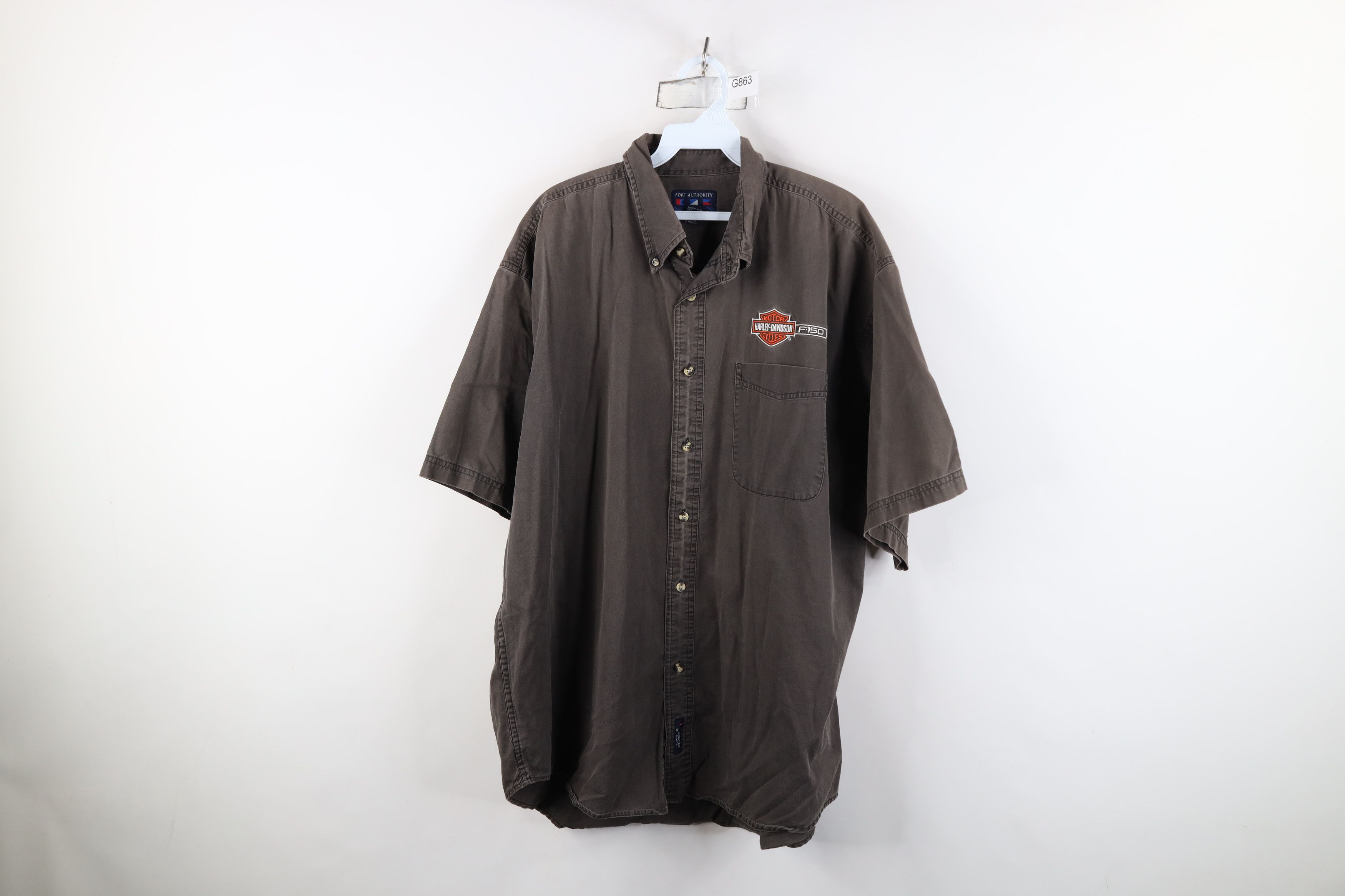 Harley Davidson Vintage Harley Davidson Ford Truck Short Sleeve Button Shirt Size US XL / EU 56 / 4 - 1 Thumbnail