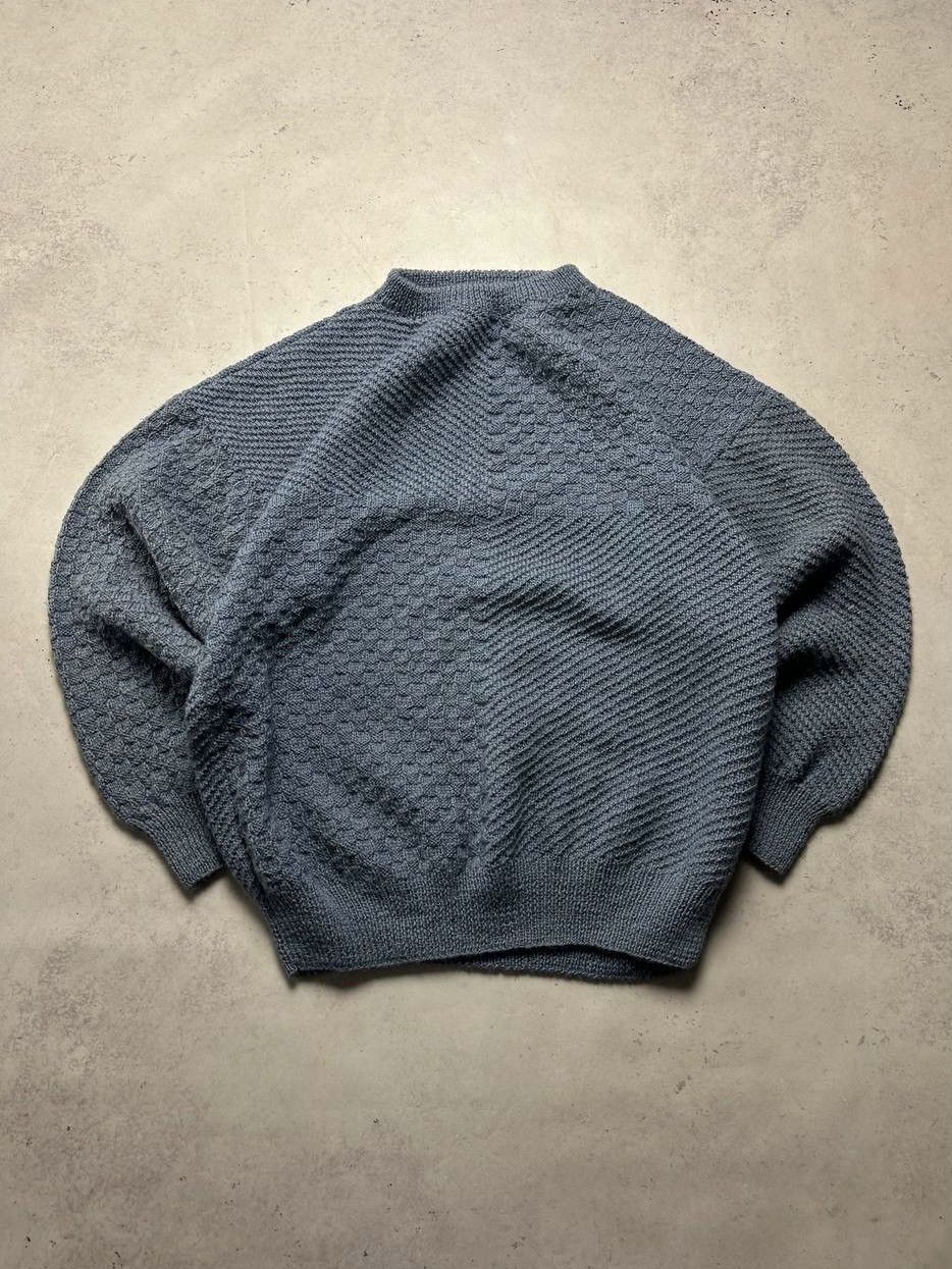 Vintage Custom Made Wool Knit Sweater Y2K L