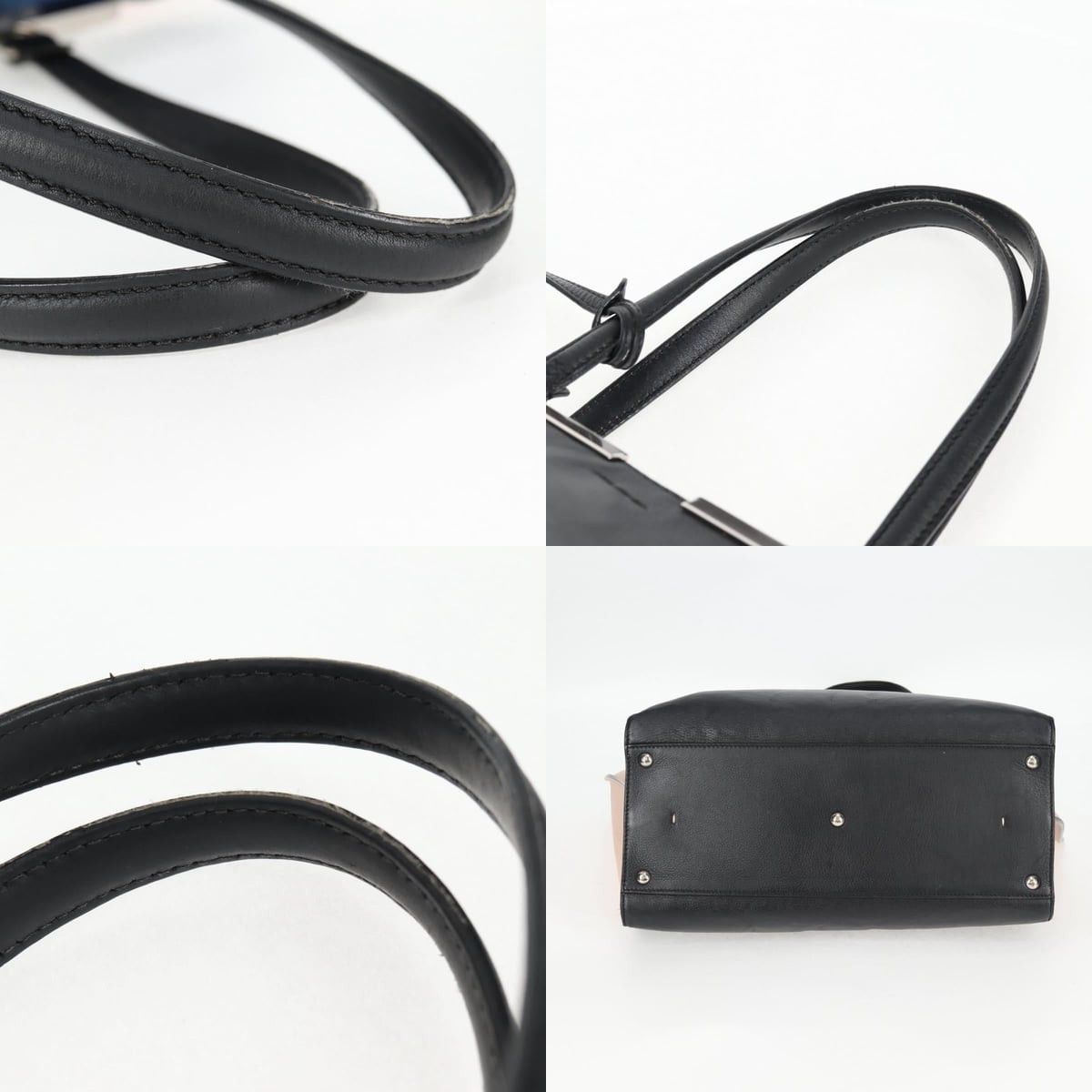 Fendi FENDI Toilojour Tote Bag Leather Black Silver Size ONE SIZE - 10 Thumbnail