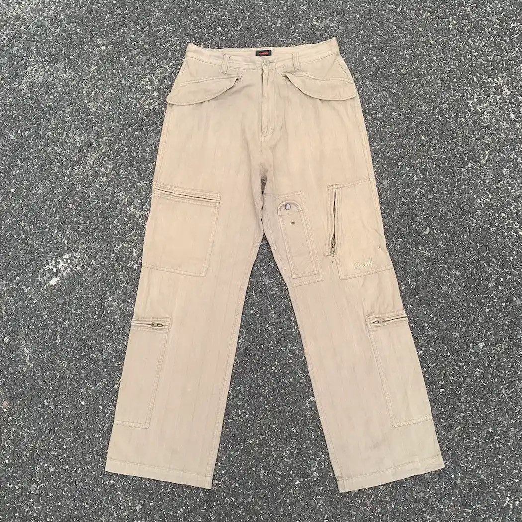 image of Avant Garde x If Six Was Nine VTG Airwalk 32X32 Trousers Combat Parachute Hbt Faded Cargo in Army G