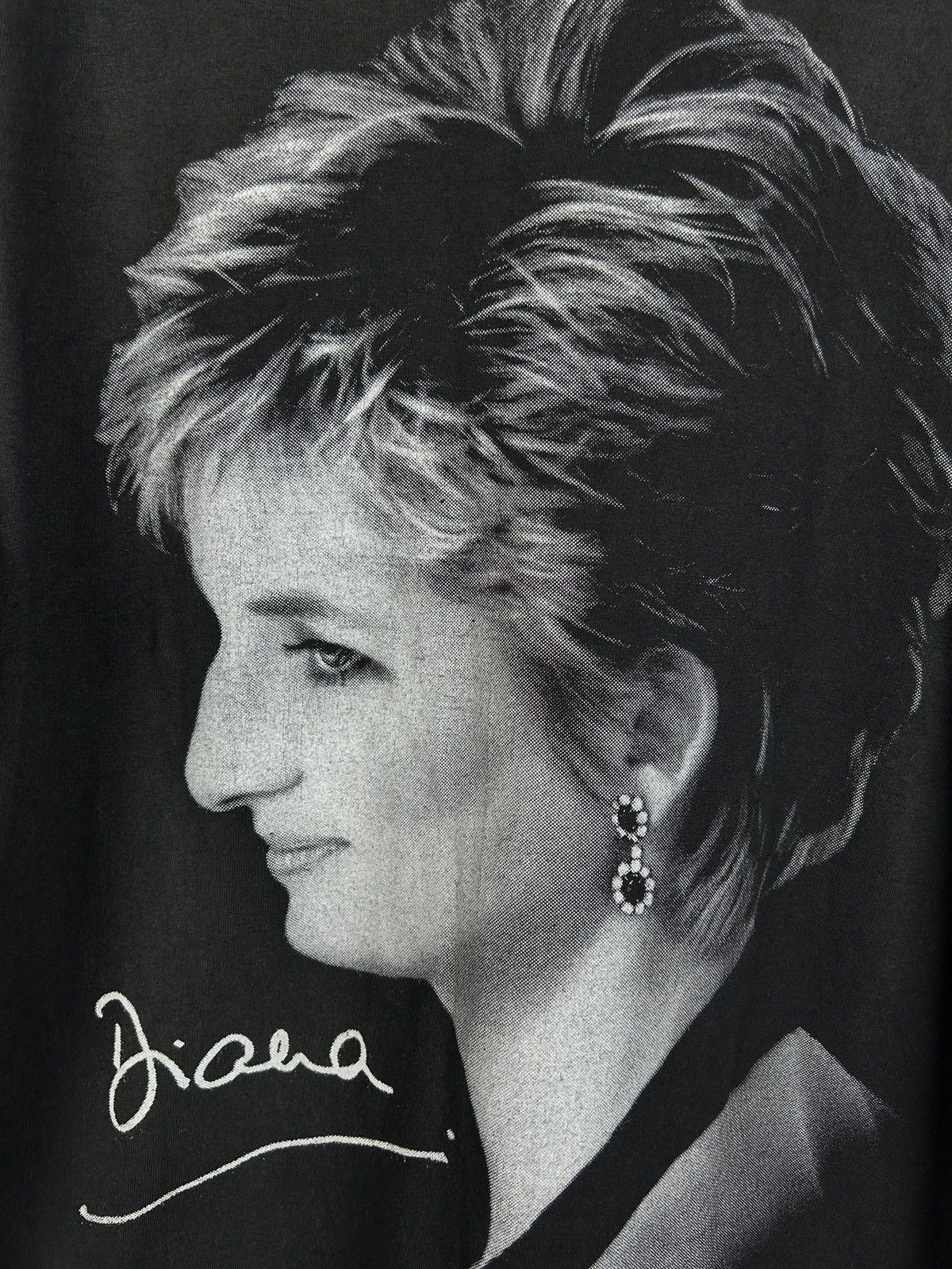 Vintage 90s Princess Diana 1961-1997 Memorial Rap Tee T-Shirt Black Size US L / EU 52-54 / 3 - 7 Thumbnail