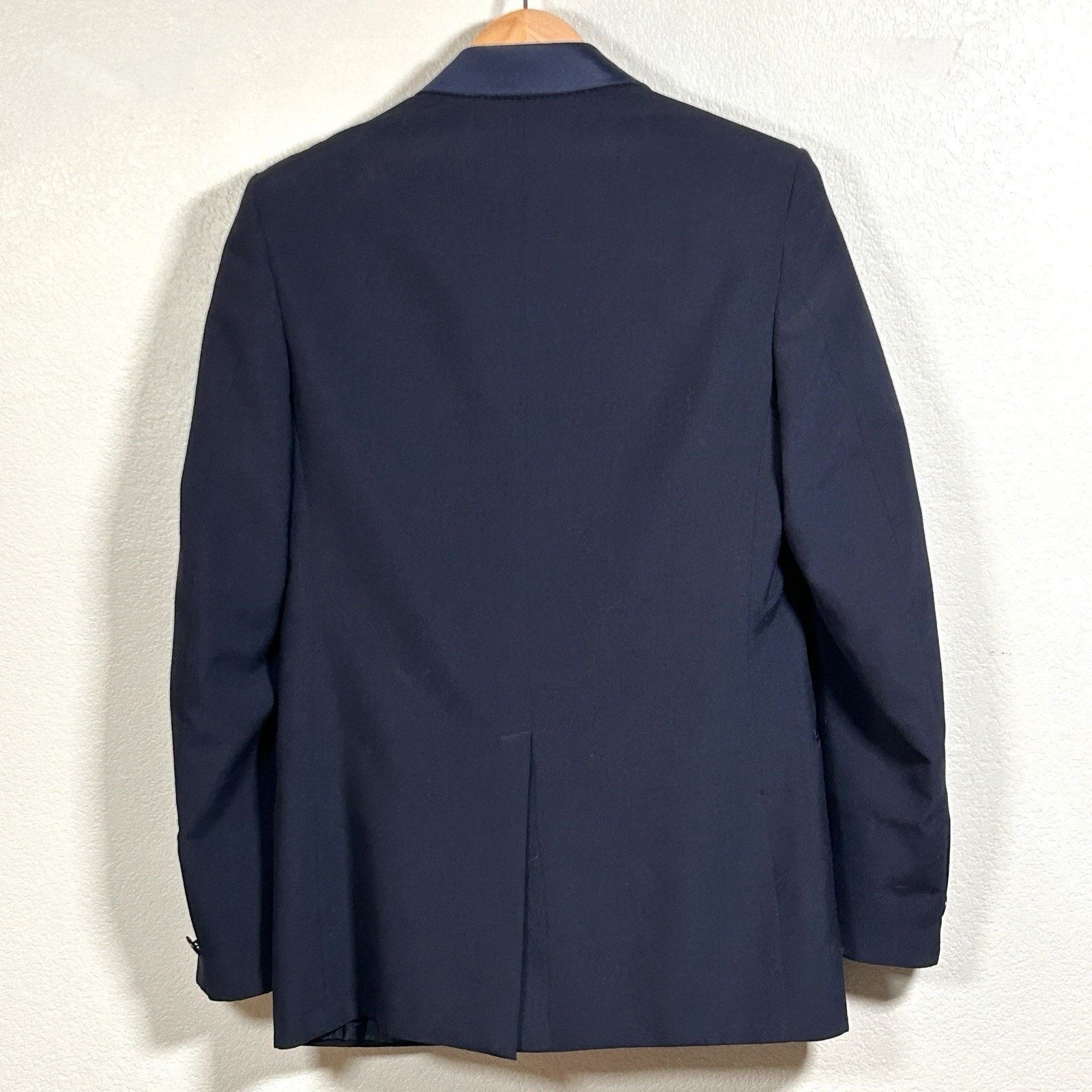 Other Vintage 90s Lord West Navy Tuxedo Jacket Blazer Mens 37R Size 36R - 2 Thumbnail