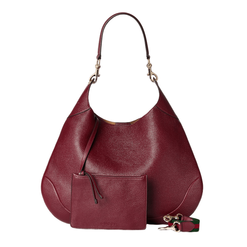 Gucci GUCCI B Large Rosso Ancora Soft Leather Shoulder Bag Size ONE SIZE - 4 Thumbnail