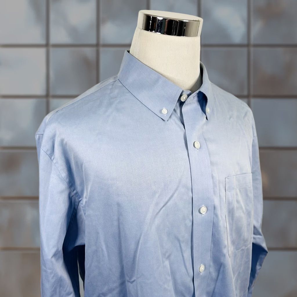 CO Duluth XL Standard Fit Wrinkle Fighter Oxford Shrit Blue 100% Cotton Shirt Button-Up Mens XL Blue Size US XL / EU 56 / 4 - 1 Thumbnail