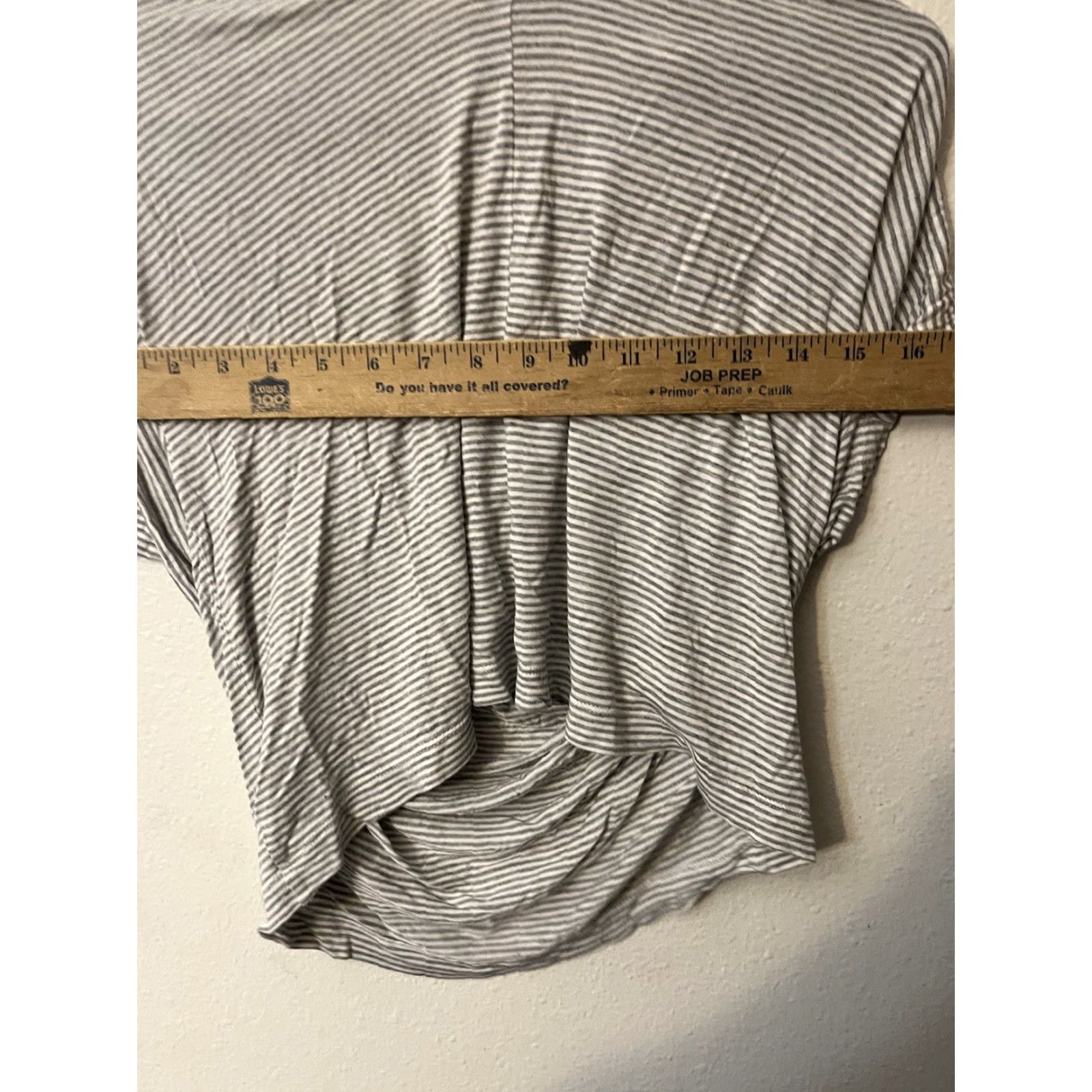 Gap Gap Tank XS Gray Stripe Sleeveless T Shirt Top Rayon Crossback Tee - Womens, Knit, Shirt Size XS / US 0-2 / IT 36-38 - 4 Thumbnail