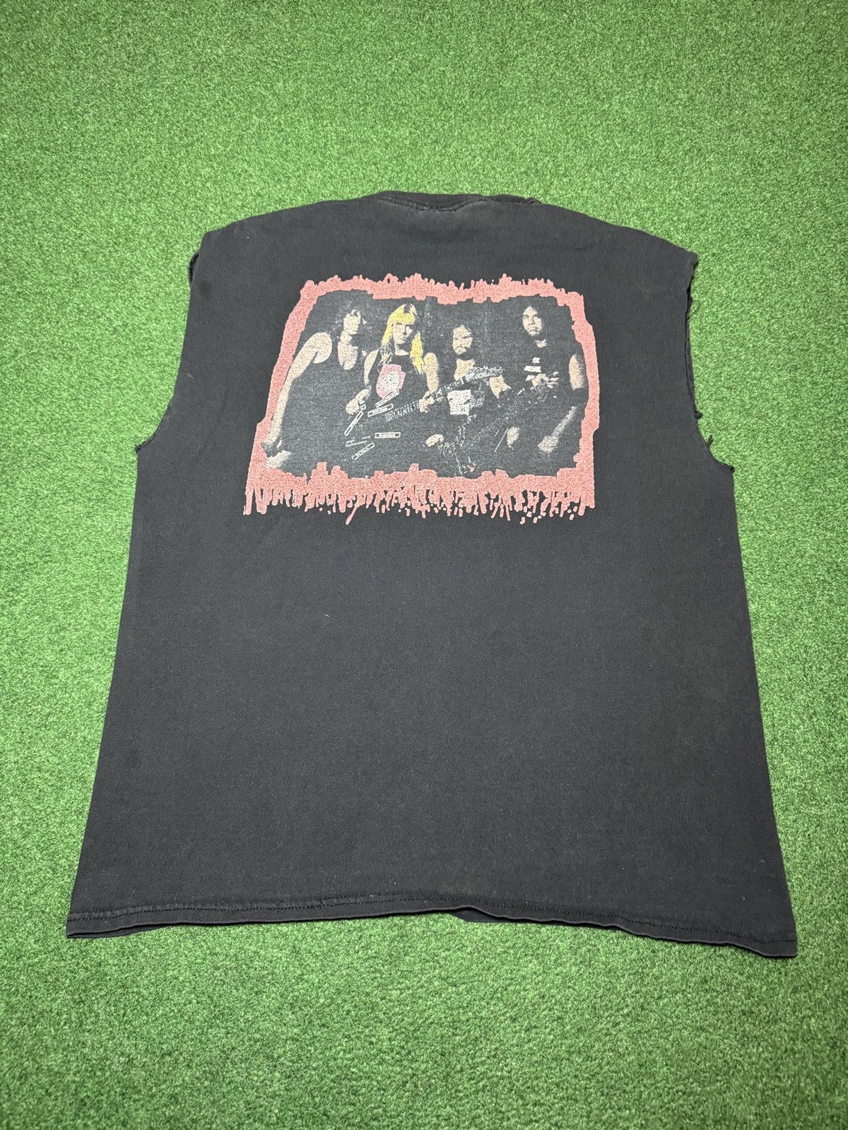 Band Tees Vintage Slayer Cutoff Sleeveless 80s 90s Lrg Band T Shirt Size US L / EU 52-54 / 3 - 3 Thumbnail