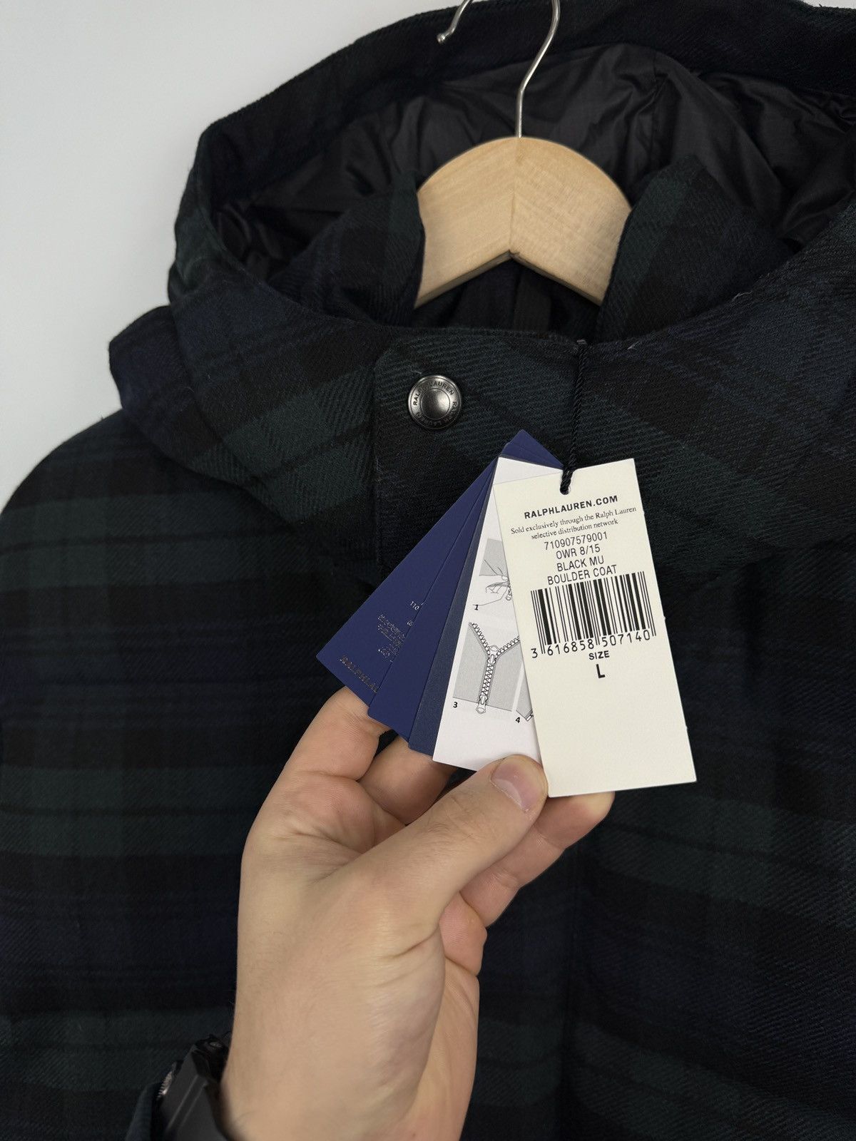 Polo Ralph Lauren 🇺🇸❗️NEW Polo Ralph Lauren Plaid Wool Puffer Down Coat Jacket Size US L / EU 52-54 / 3 - 12 Thumbnail