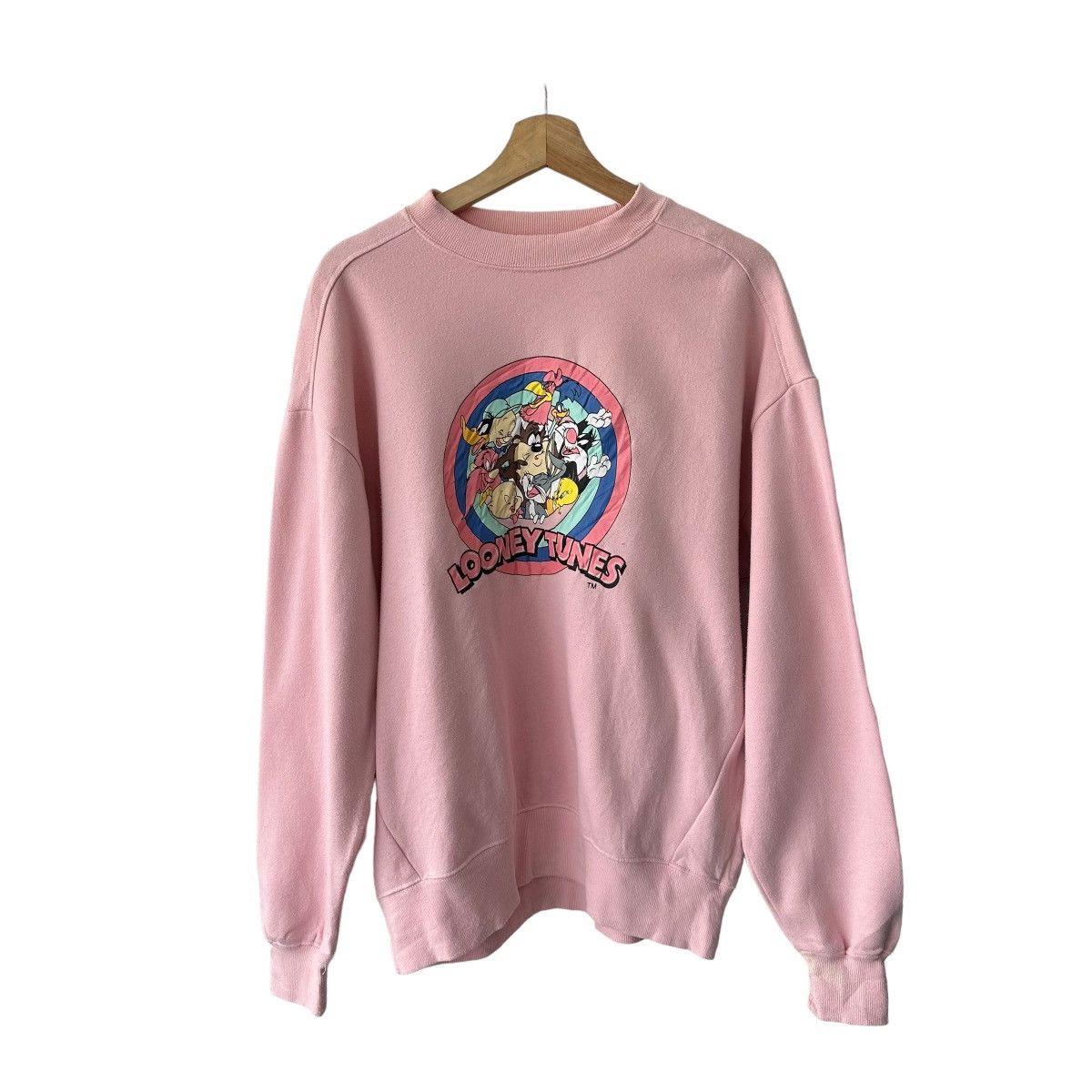 Anime × Cartoon Network Looney tunes pink sweatshirt Size US L / EU 52-54 / 3 - 1 Thumbnail