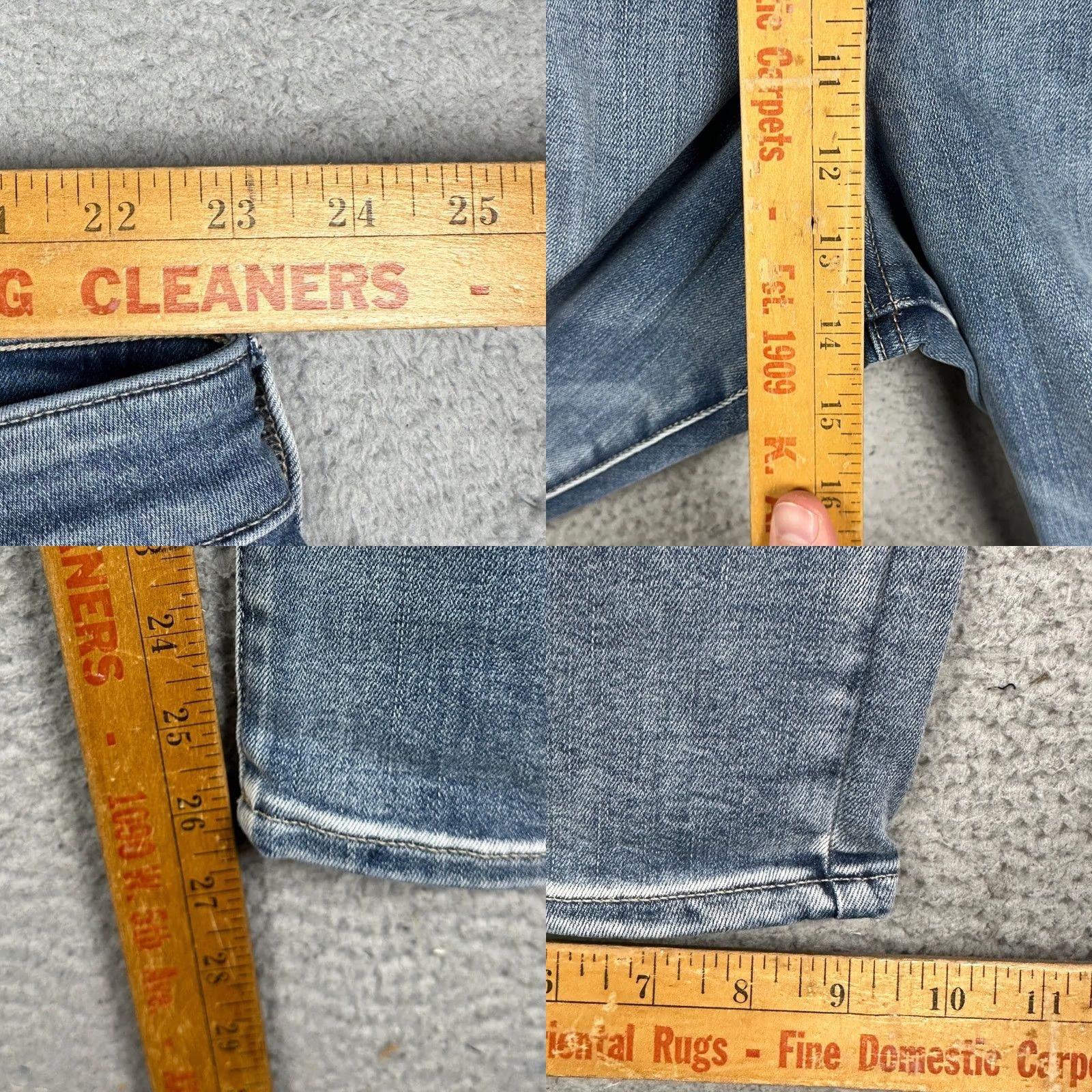 NYDJ VINTAGE not -> NYDJ Marilyn Straight Jeans Women 28W Plus Blue Paint Splatter Stretch Denim Size 28" / US 6 / IT 42 - 8 Thumbnail