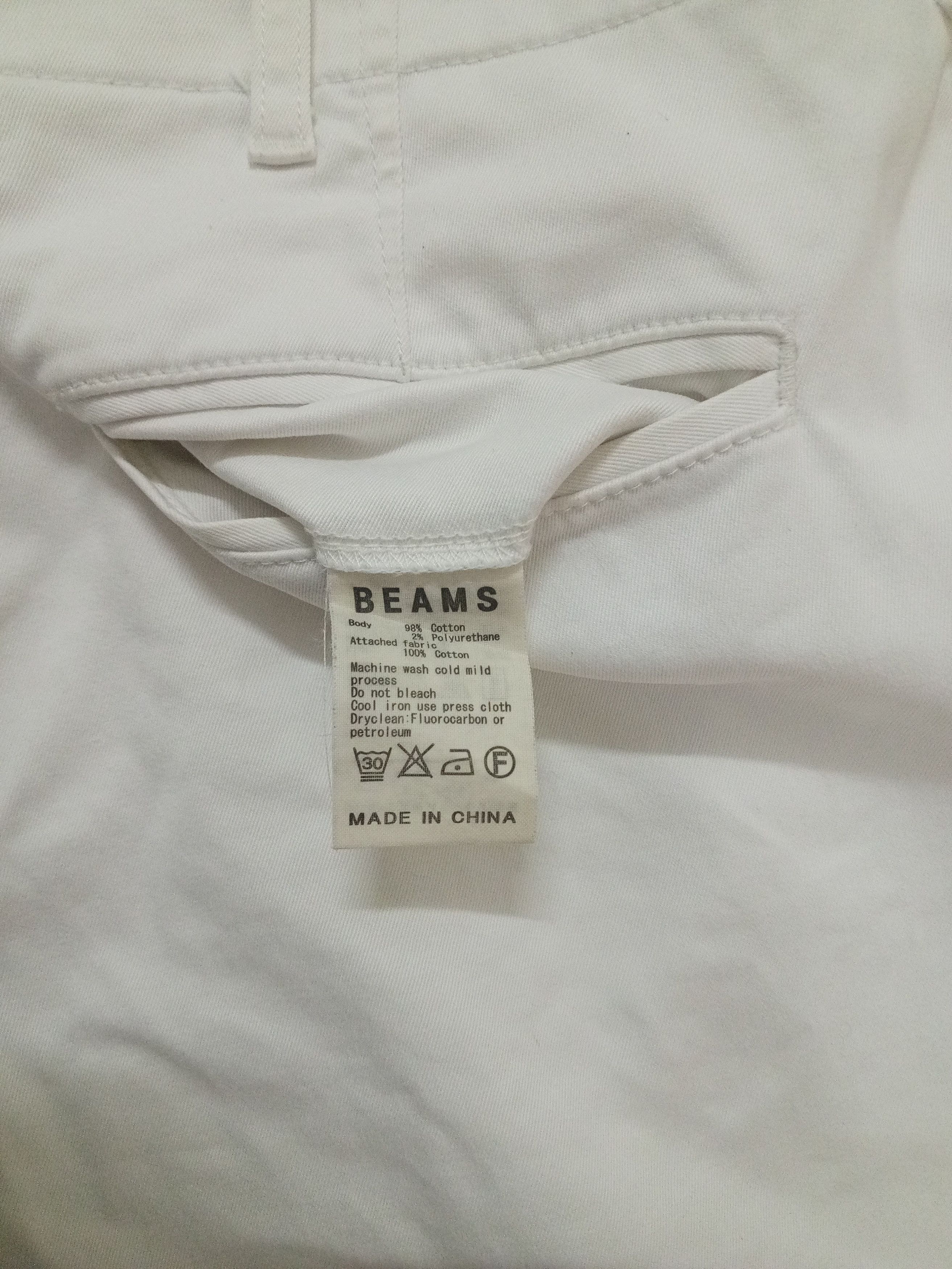Designer × Japanese Brand Vintage Beam Japanese Fabric White Casual Pants Size US 32 / EU 48 - 6 Thumbnail