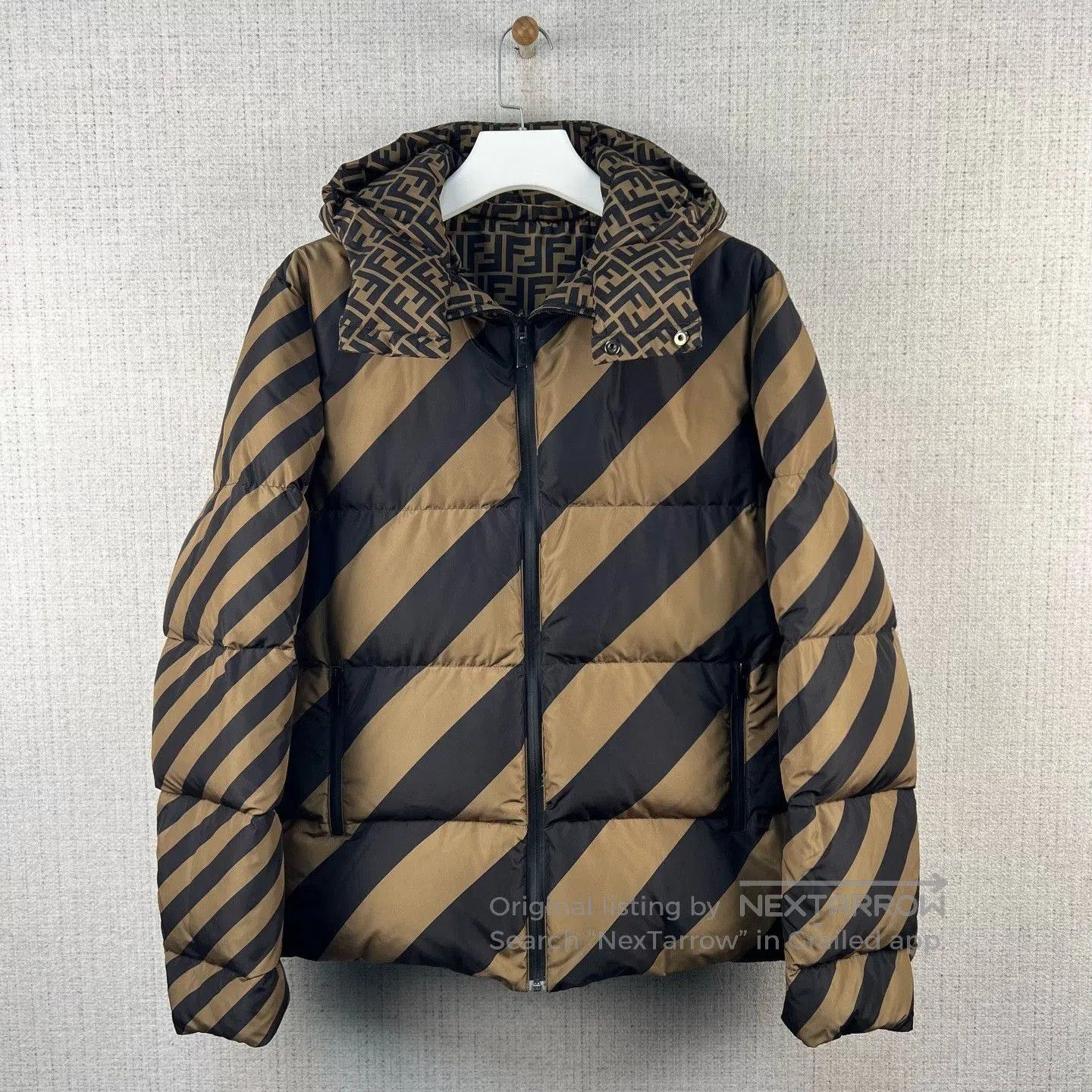 Fendi FENDI Monogram Reversible Hooded Down Jacket. Size US L / EU 52-54 / 3 - 3 Thumbnail