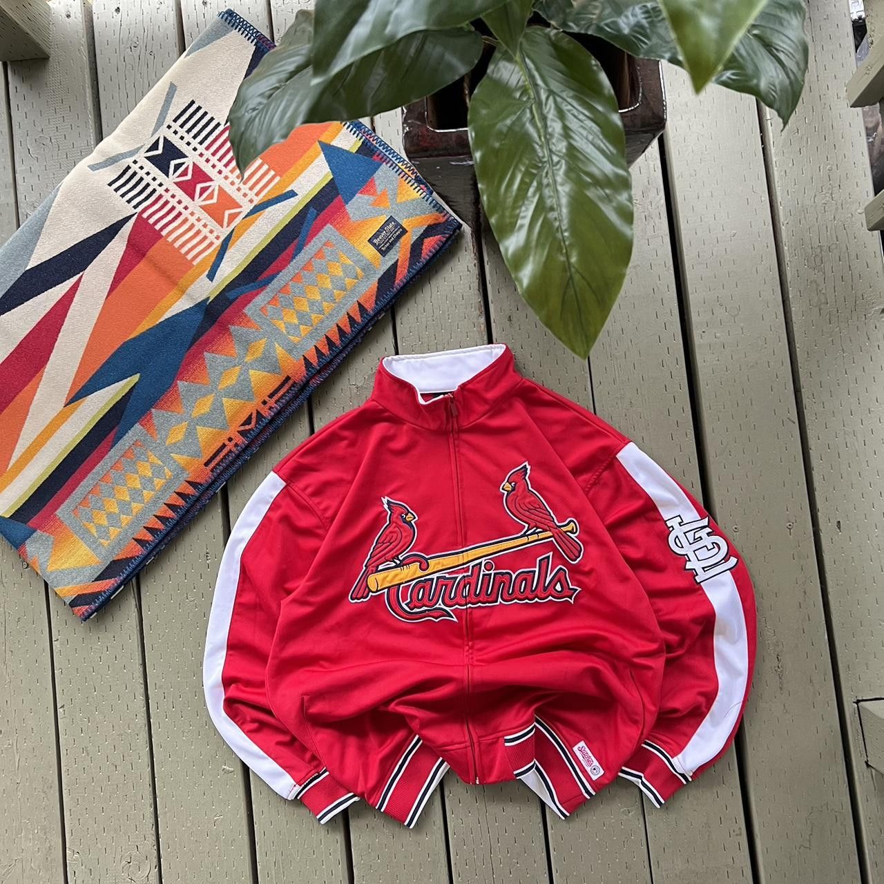 MLB Vintage St Louis Cardinals sweatshirt Windbreaker Pullover Size US L / EU 52-54 / 3 - 1 Thumbnail