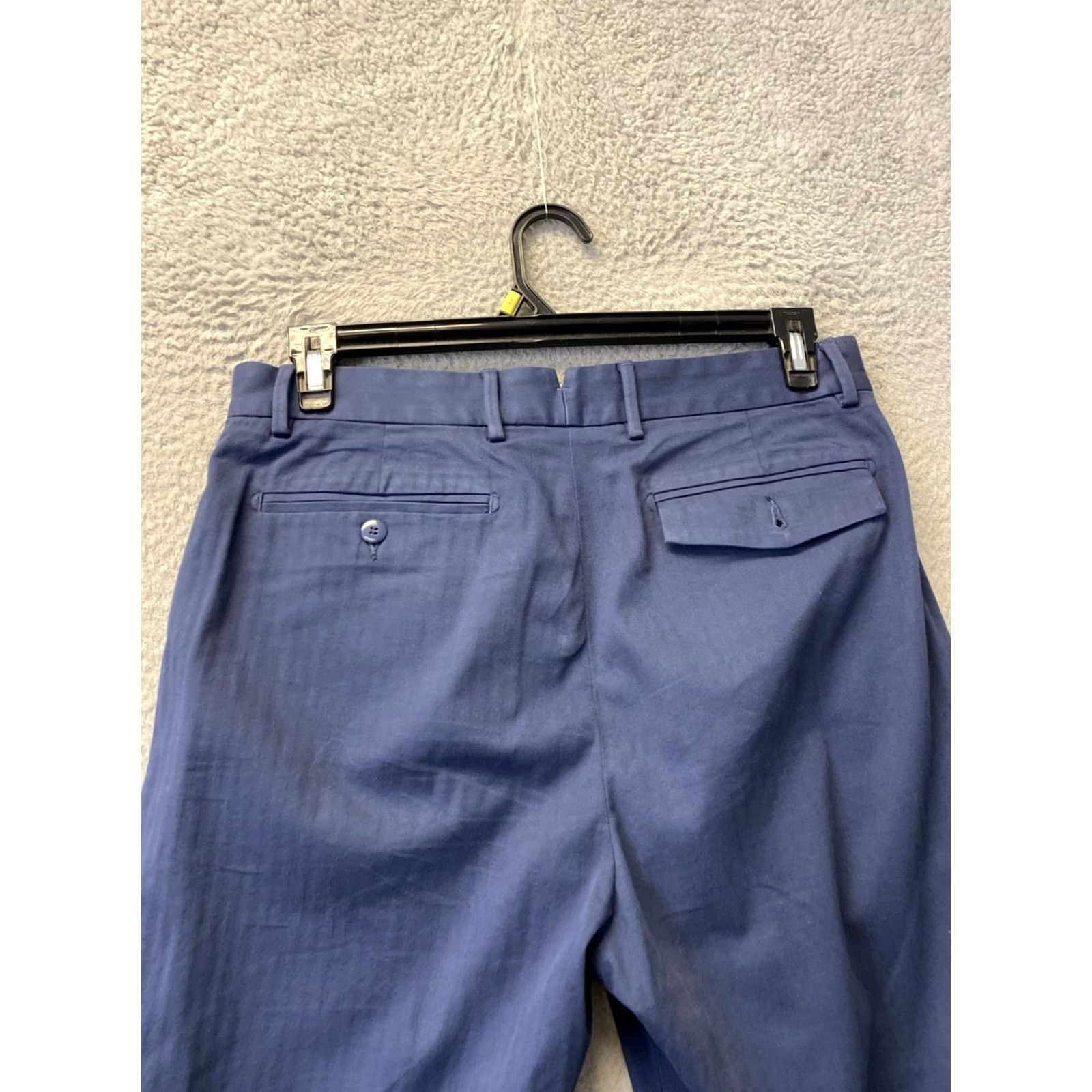 Vintage Spoke Pants Men’s 31x32 Blue Dress Pants Flat Front Classic Fit Workwear /0735 Size US 31 - 7 Thumbnail