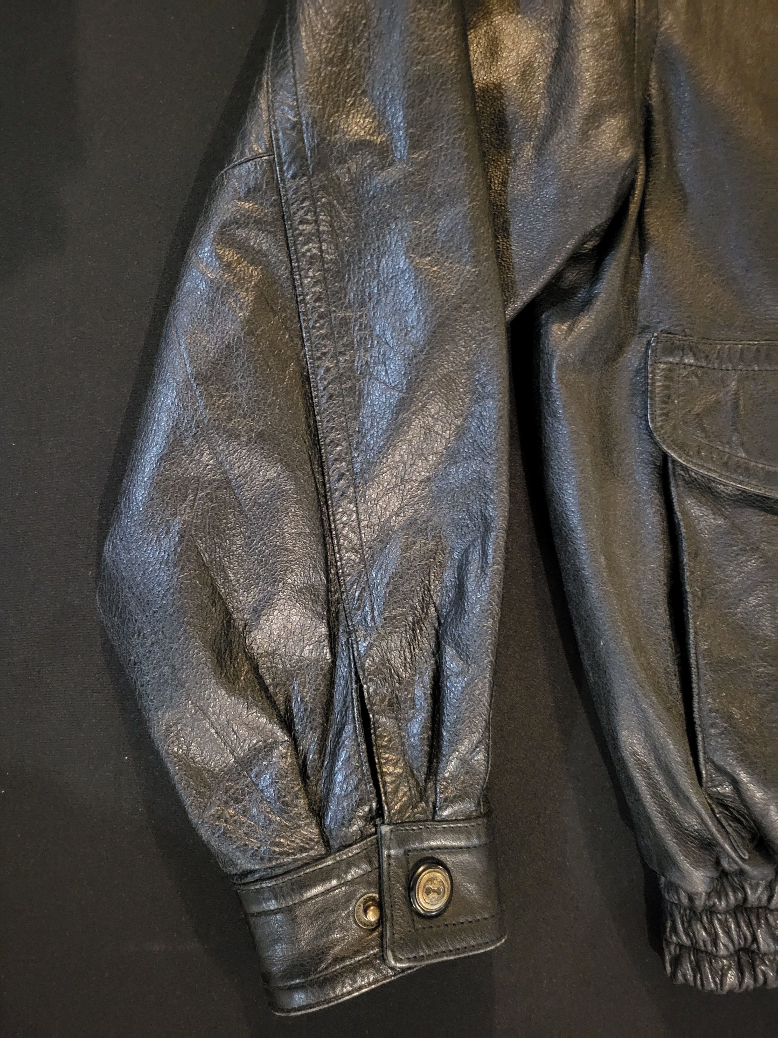 Other Vintage, Tip Top Tailor, Black Leather Jacket Size US M / EU 48-50 / 2 - 5 Thumbnail
