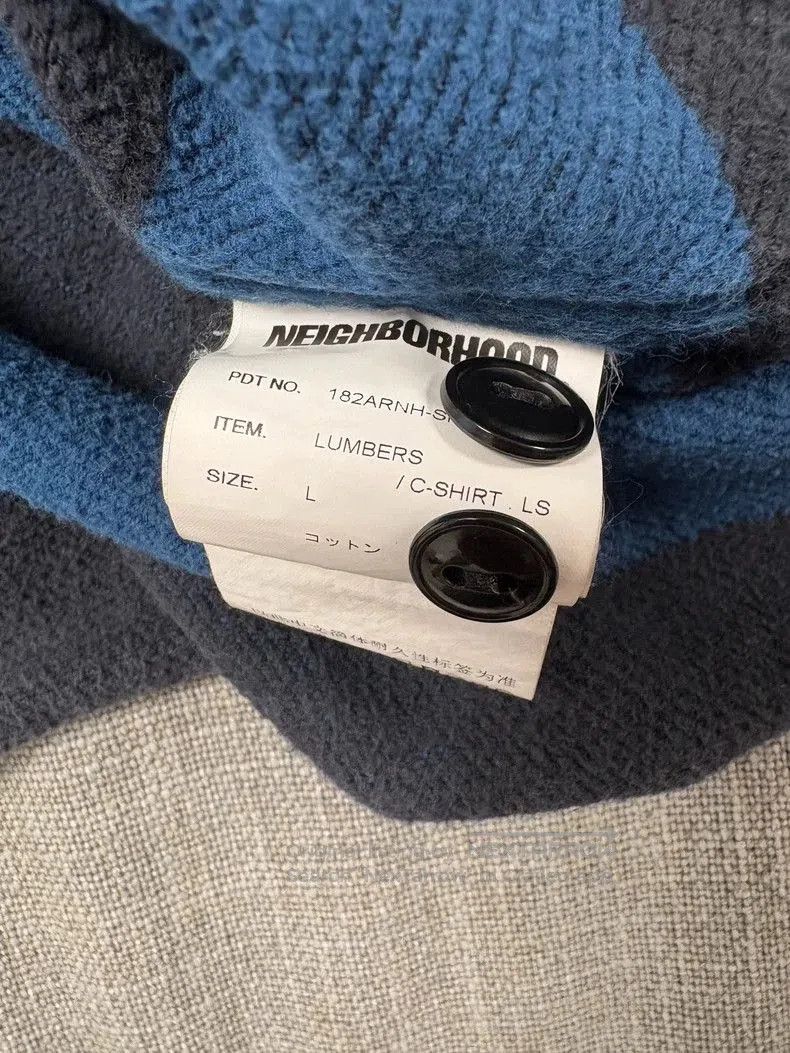 Neighborhood NEIGHBORHOOD Blue Black Plaid Shirt. Size US L / EU 52-54 / 3 - 6 Thumbnail