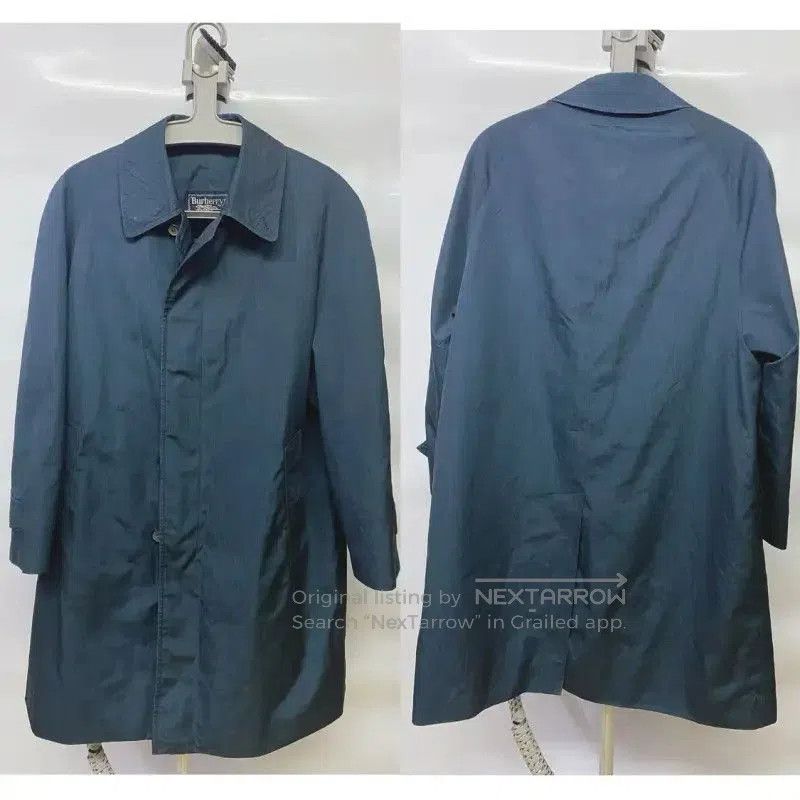 Burberry Burberry Long Blue Cotton Trench Coat for Men. Size US S / EU 44-46 / 1 - 1 Thumbnail