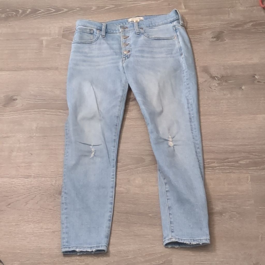 Madewell Madewell distressed 9" high rise skinny jeans size 29 Size 29" - 1 Thumbnail