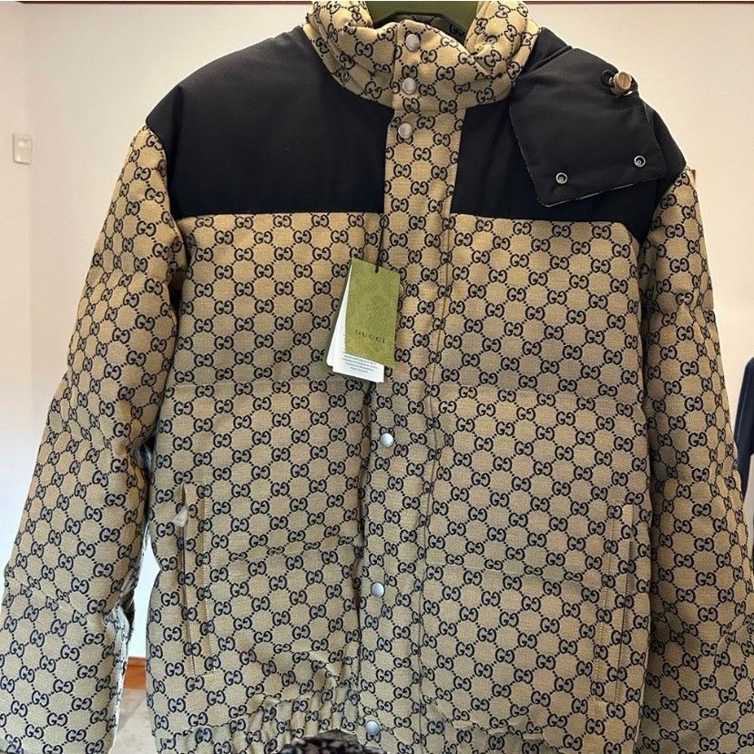 Gucci Mens Gucci GG canvas down puffer jacket size 52/extra large Size US XL / EU 56 / 4 - 3 Thumbnail