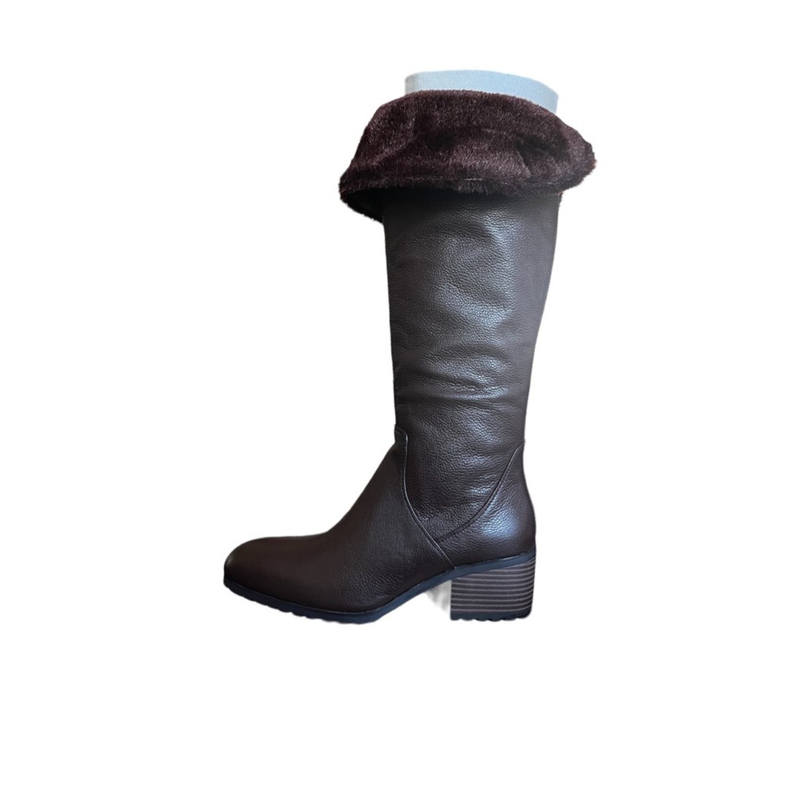 NWT! H by Halston Donna Tall Brown Knee High Boots SZ 8