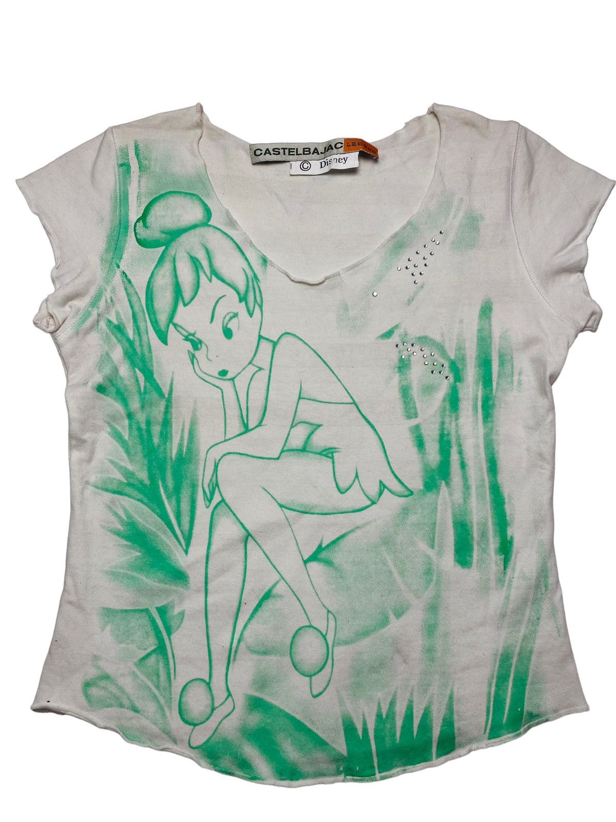 image of 2000S Jcb X Disney - Tinkerbell Top in White, Women's (Size Medium)