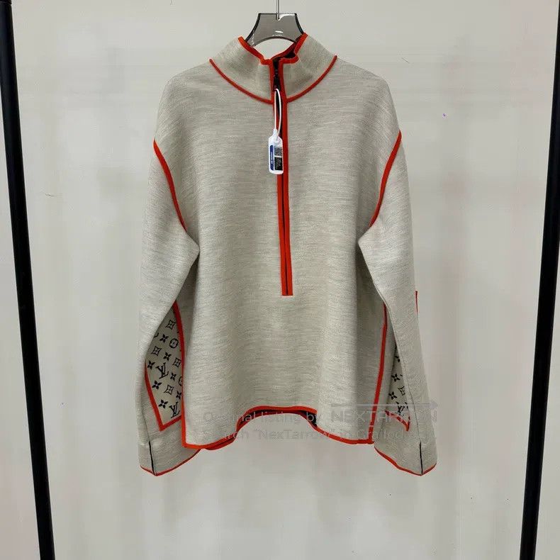 Louis Vuitton Louis Vuitton Beige Contrast Zip Sweatshirt Size US S / EU 44-46 / 1 - 1 Thumbnail