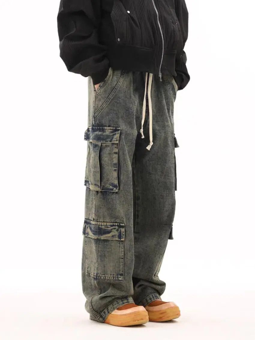 Designer × Japanese Brand Vintage Aged Washed Yellow Clay Dyed Jeans Size US 34 / EU 50 - 2 Thumbnail