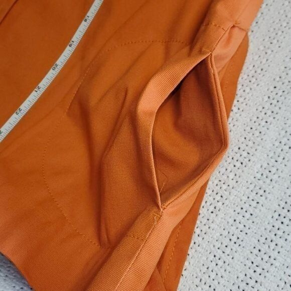 Designer Apostrophe Spandex Orange Belted Full Button Sz. XL Lined Ja Size XL / US 12-14 / IT 48-50 - 12 Thumbnail