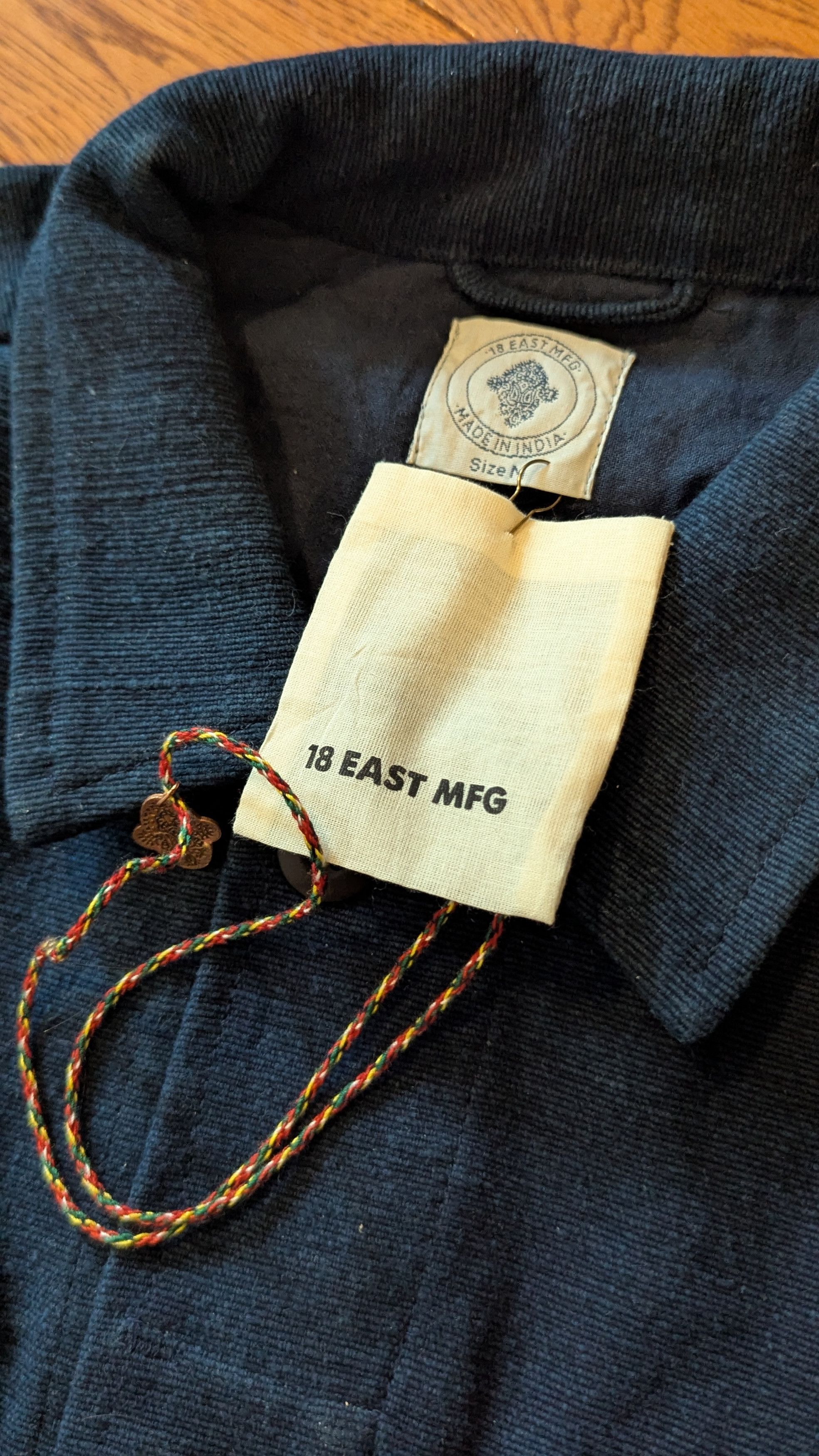 18 East Mandu Khadi Jungle Jacket Leftover Bits, Indigo Cotton Size US M / EU 48-50 / 2 - 5 Thumbnail