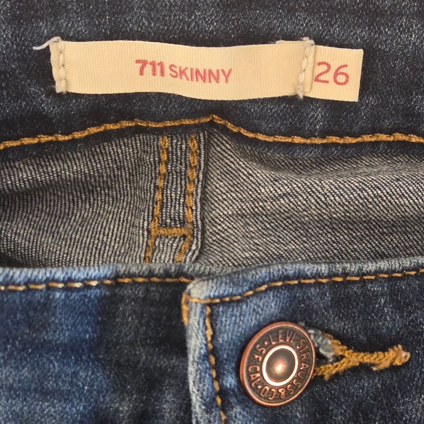 Levi's Fabulous Navy Blue Levi's Skinny Jeans - Size 26 Size 26" / US 2 / IT 38 - 4 Thumbnail