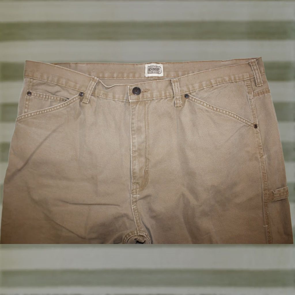 Vintage C.E. Schmidt Pants Men's 44x30 Canvas Carpenter Relaxed Brown Size US 44 / EU 60 - 1 Thumbnail