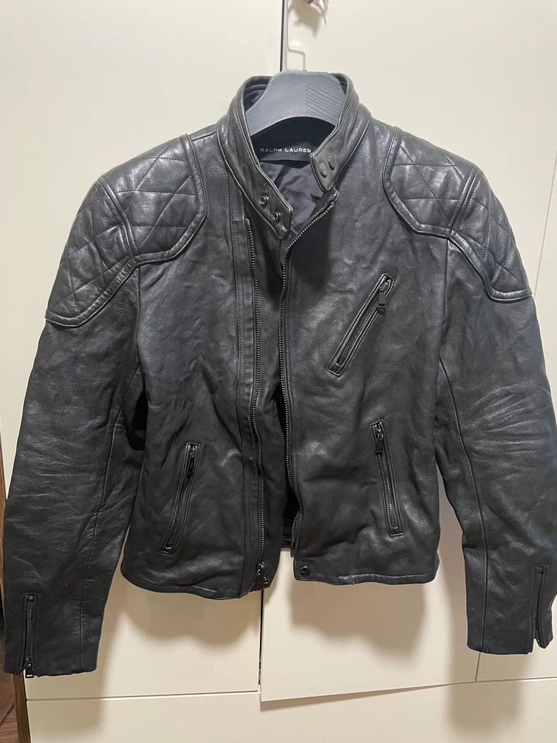 RRL Ralph Lauren Black Label Venom Leather Coat Motorcycle