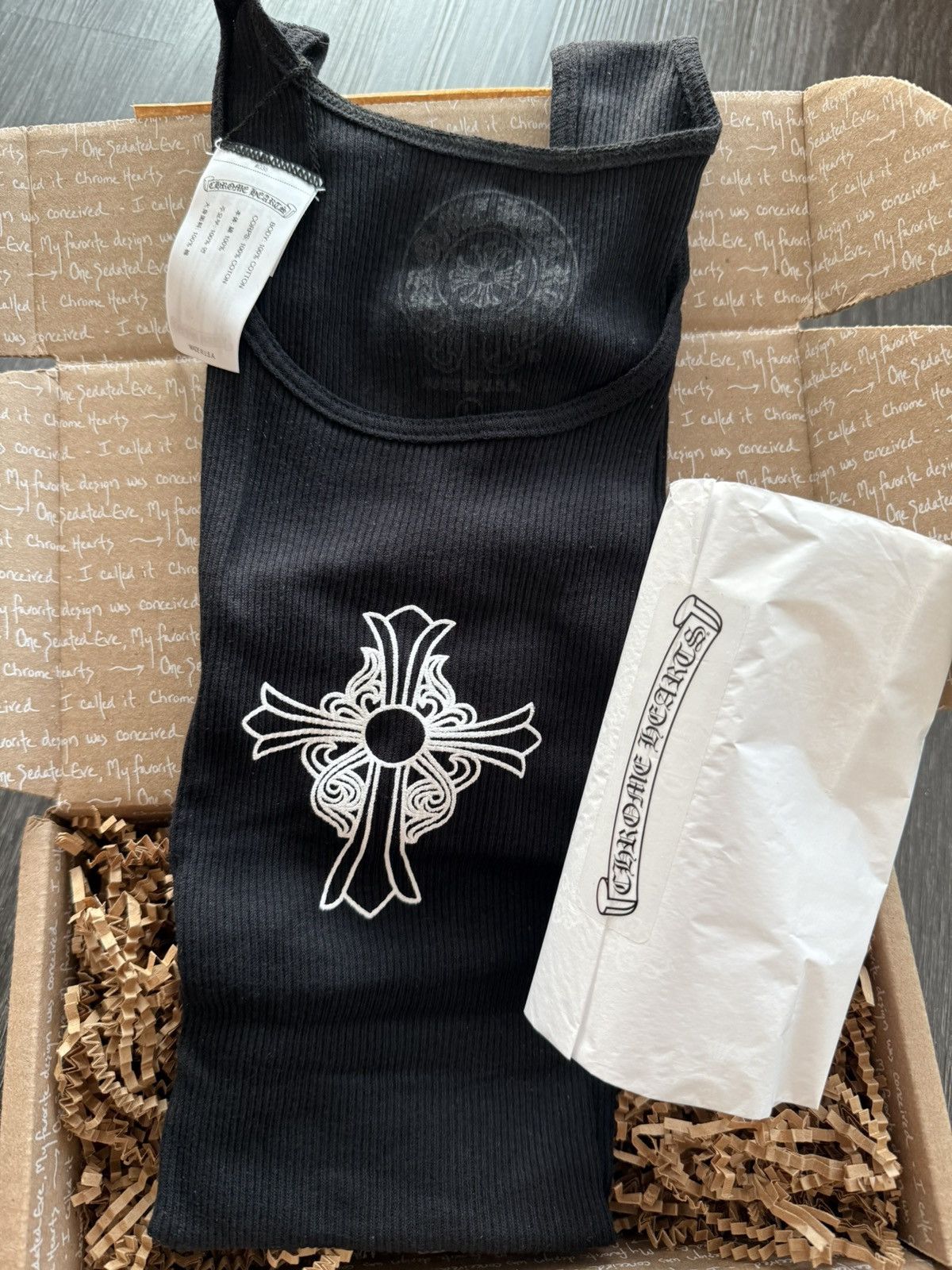 Super Rare Chrome Hearts Logo Tank Top Brand New Full Set