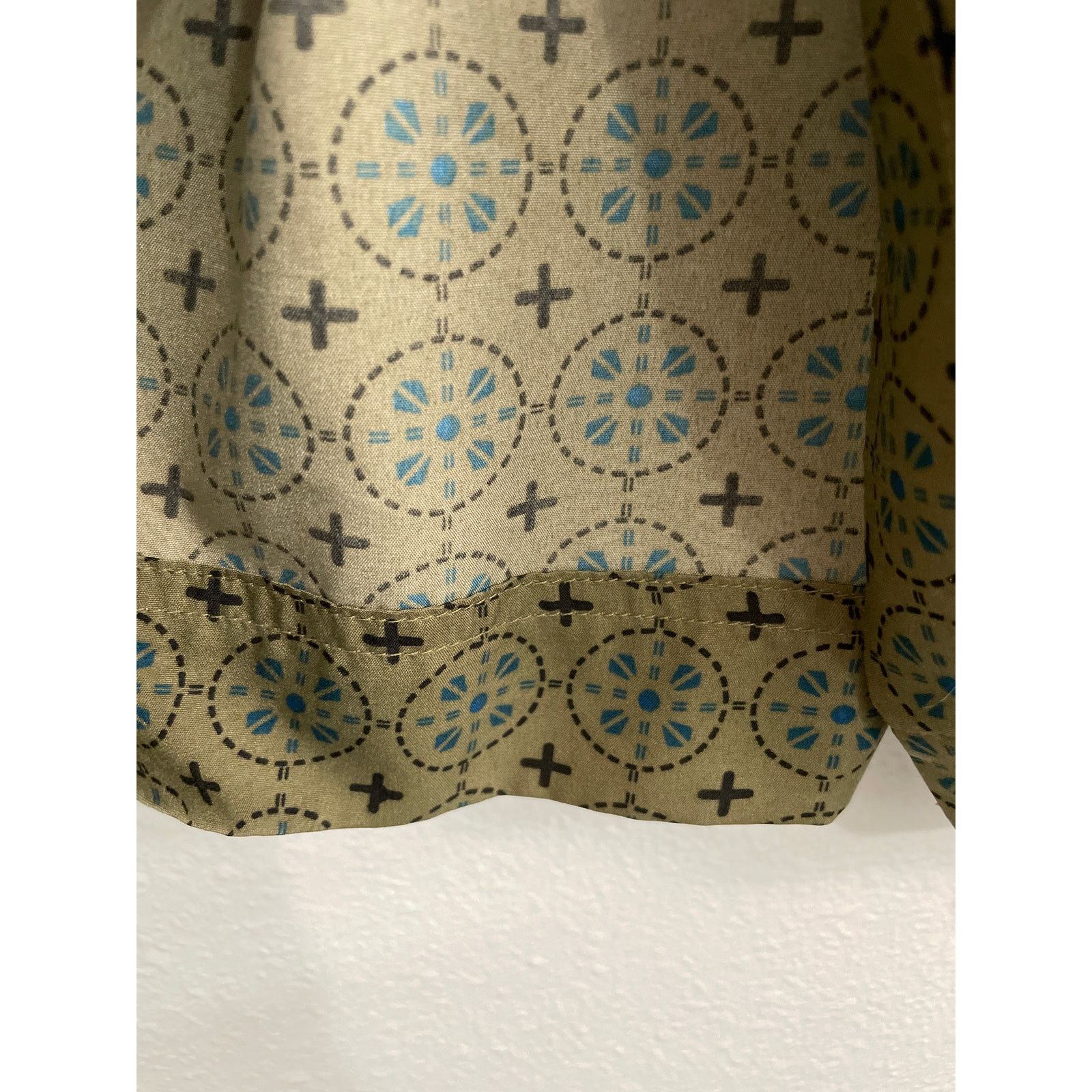 Gap Gap Women's Sleeveless Olive Green Blue Floral Racerback Size L / US 10 / IT 46 - 8 Thumbnail