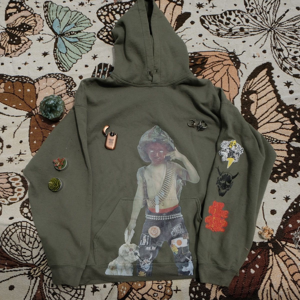 City Morgue CITY MORGUE vol. 1 Hell or High Water Hoodie (green) Size US XL / EU 56 / 4 - 1 Thumbnail