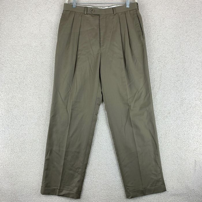 Cuffed Hem Wool Pants