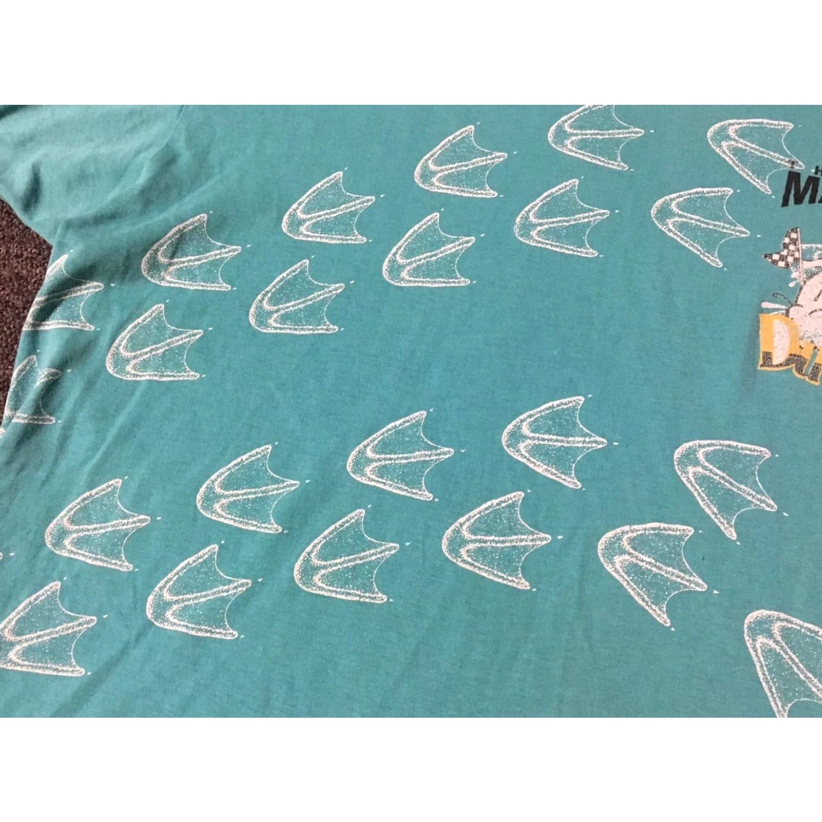 Vintage VINTAGE Manitoba Duck Race AOP Shirt XL Blue Men 80s Grunge Funny Animal Faded Single Stitch Size US XL / EU 56 / 4 - 5 Thumbnail