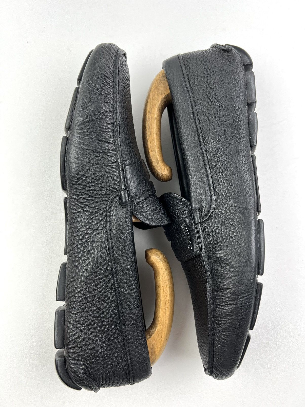 Prada PRADA Loafers Penny Leather Shoes SAFFIANO Black Men's Size US 8 / EU 41 - 11 Thumbnail