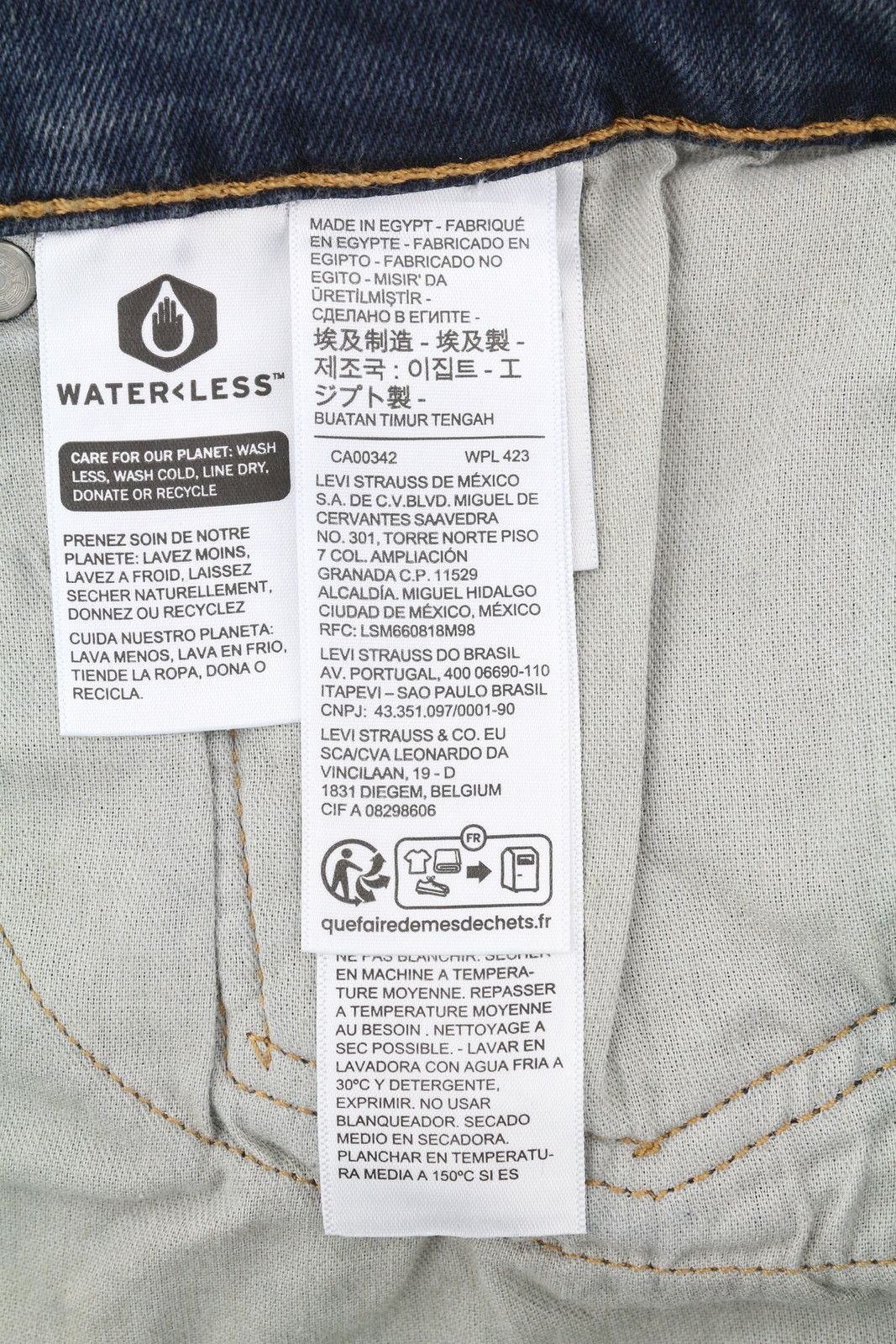 Levi's 512 W40/L32 Blue Faded Slim Taper Stretch Jeans 87074 Size US 40 / EU 56 - 8 Thumbnail