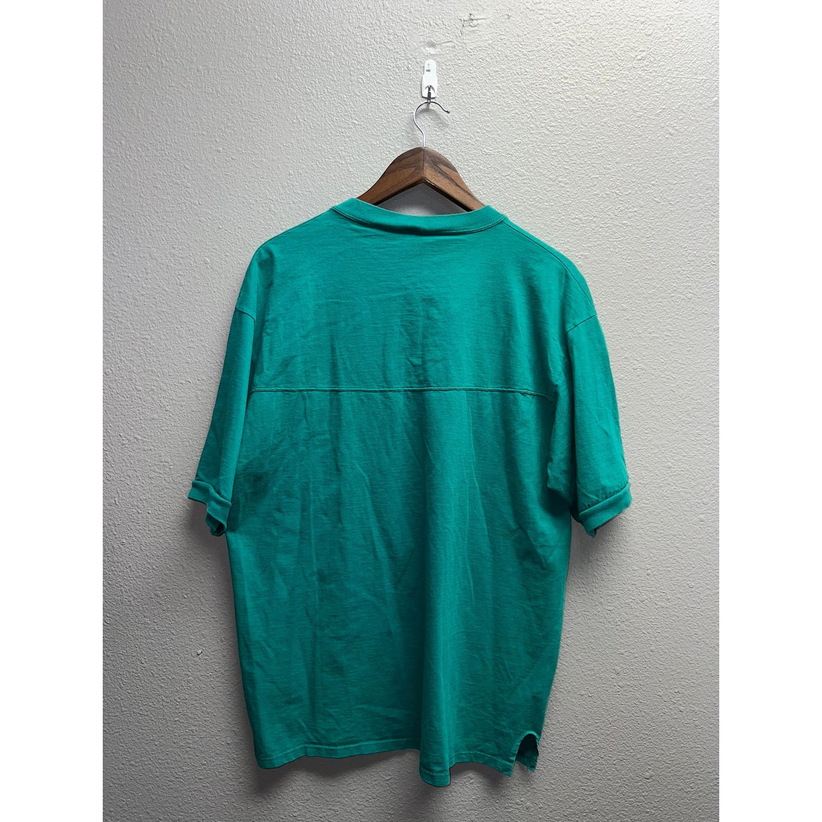Jerzees 90s Vintage Jerzees USA Made Teal Blank Shirt VTG Large Size US L / EU 52-54 / 3 - 7 Thumbnail