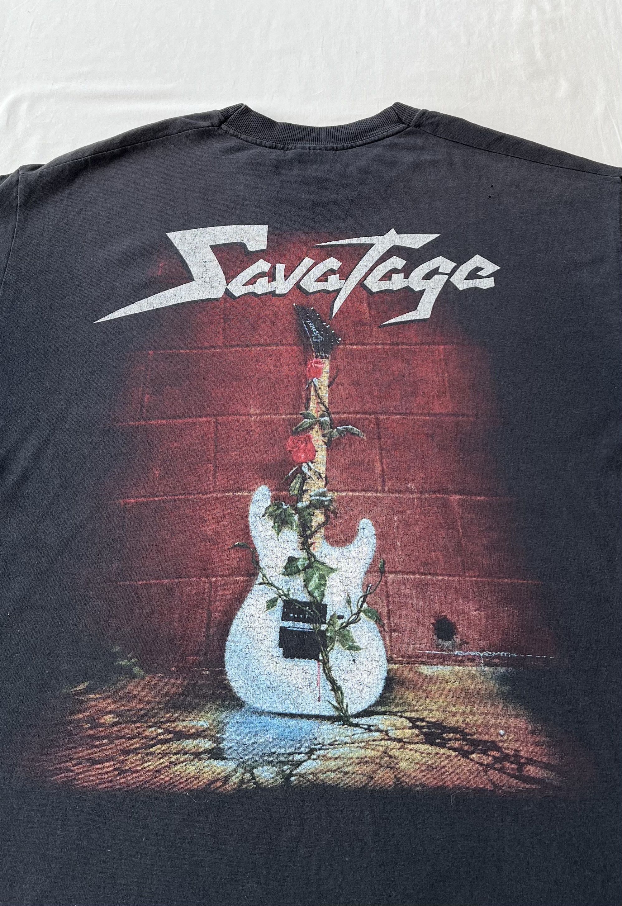 Band Tees Vintage 90s Savatage Criss Oliva Heavy Metal Band T-shirt Size US L / EU 52-54 / 3 - 13 Thumbnail