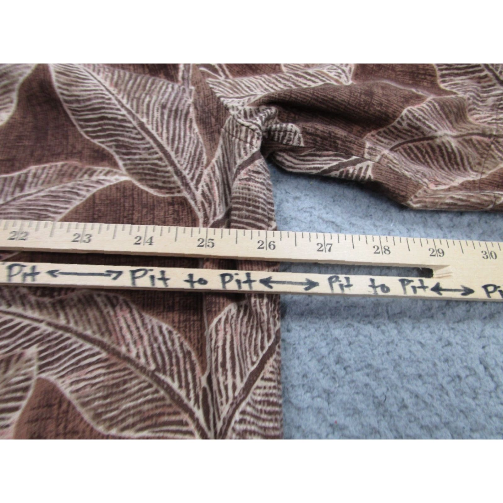 Vintage Cooke Street Shirt Mens XL Brown Bamboo Leaves Leaf Floral Hawaiian Aloha Button Up Short Sleeve Collared Size US XL / EU 56 / 4 - 7 Thumbnail